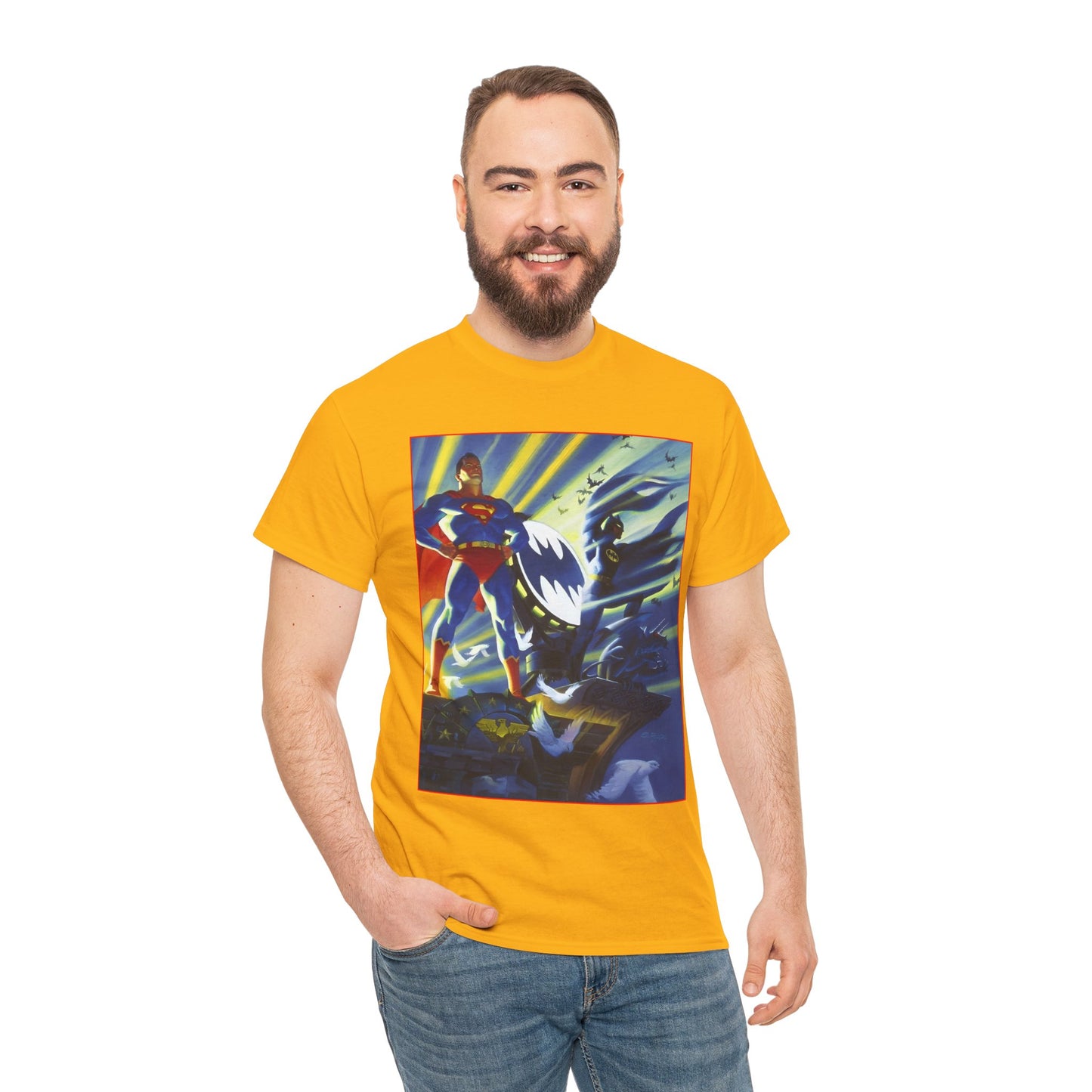 Superman & Batman T-Shirt - Steve Rude Art - The Dark Knight Detective & The Man of Steel - World's Finest - DC Comics