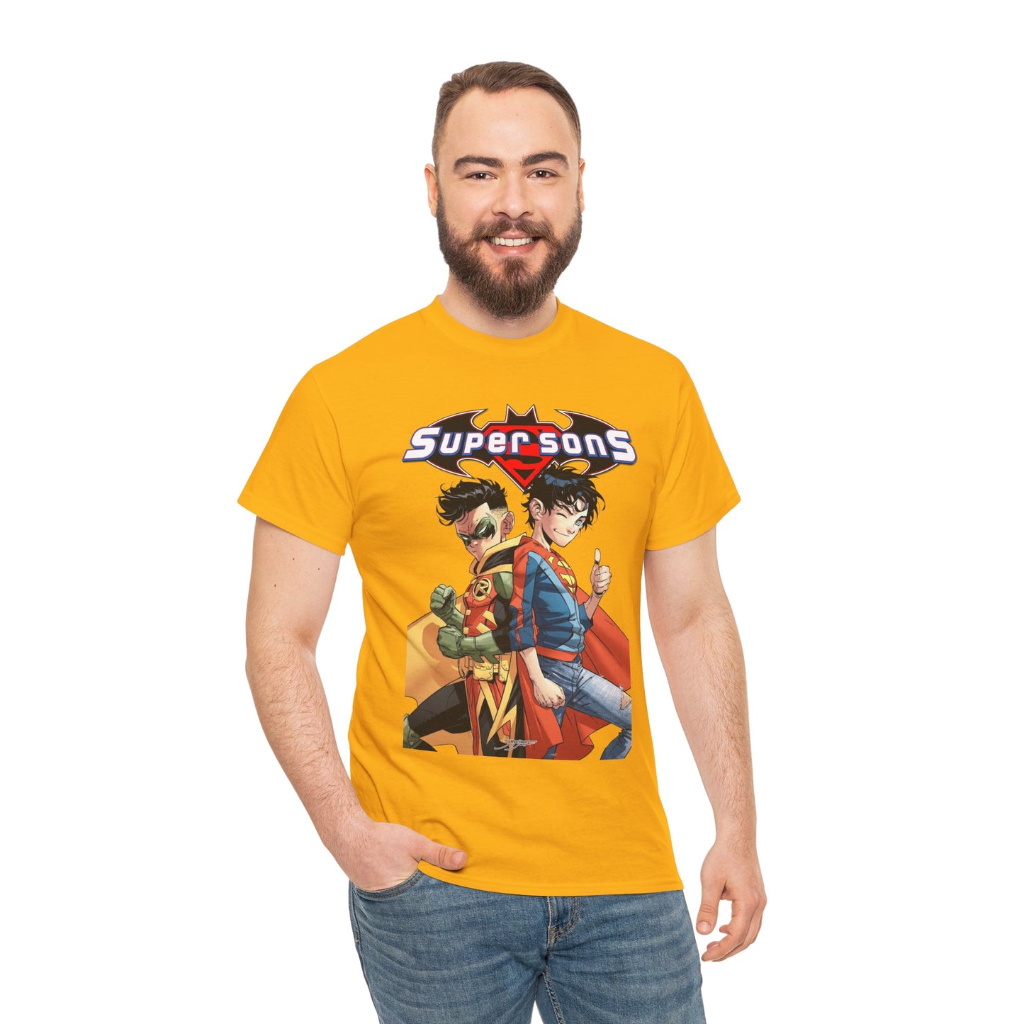 Super Sons T-Shirt - Jorge Jimenez Art - Superboy & Robin - Jon Kent & Damian Wayne - DC Comics - Sons of Superman & Batman
