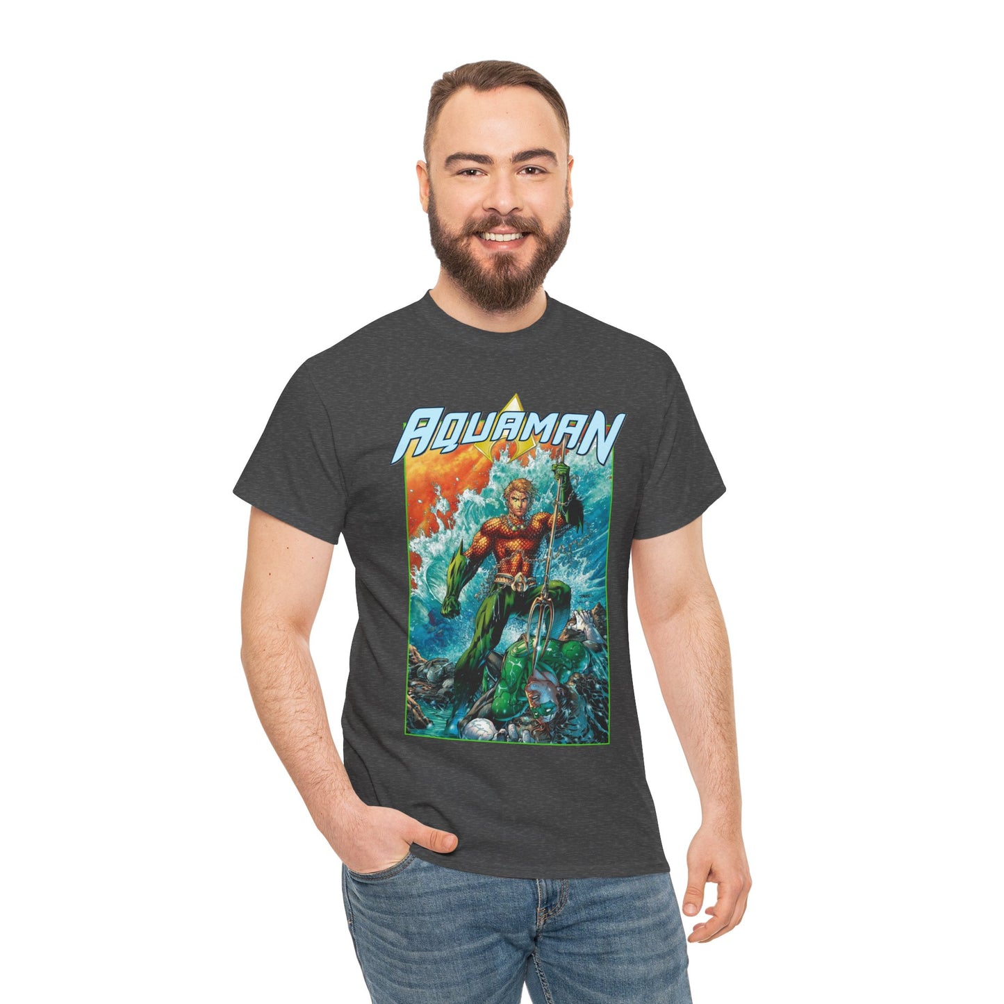 Aquaman T-Shirt - Jim Lee Art - DC New 52 - Arthur Curry, King of Atlantis - DC Comics