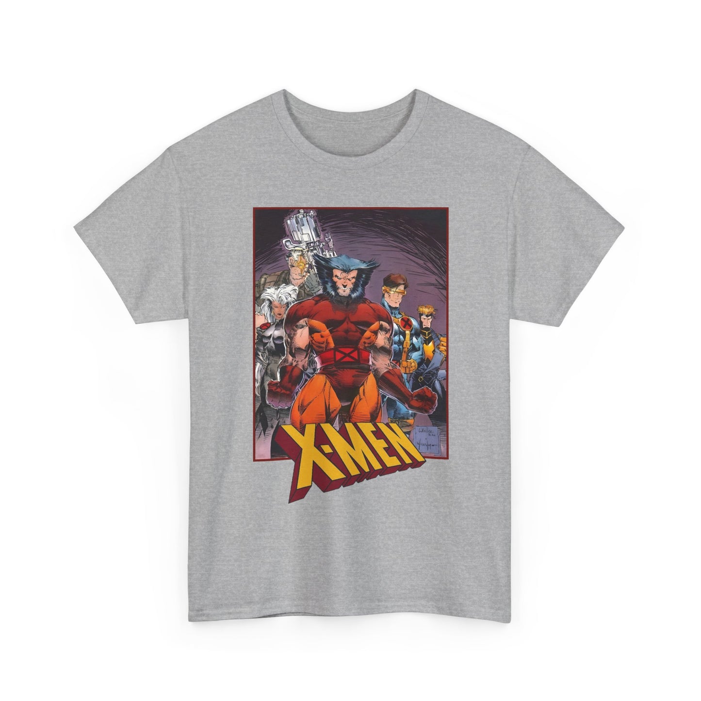 X-Men T-Shirt - While Portacio Art - Wolverine, Cyclops, Storm, Cable, Havok - Marvel Comics