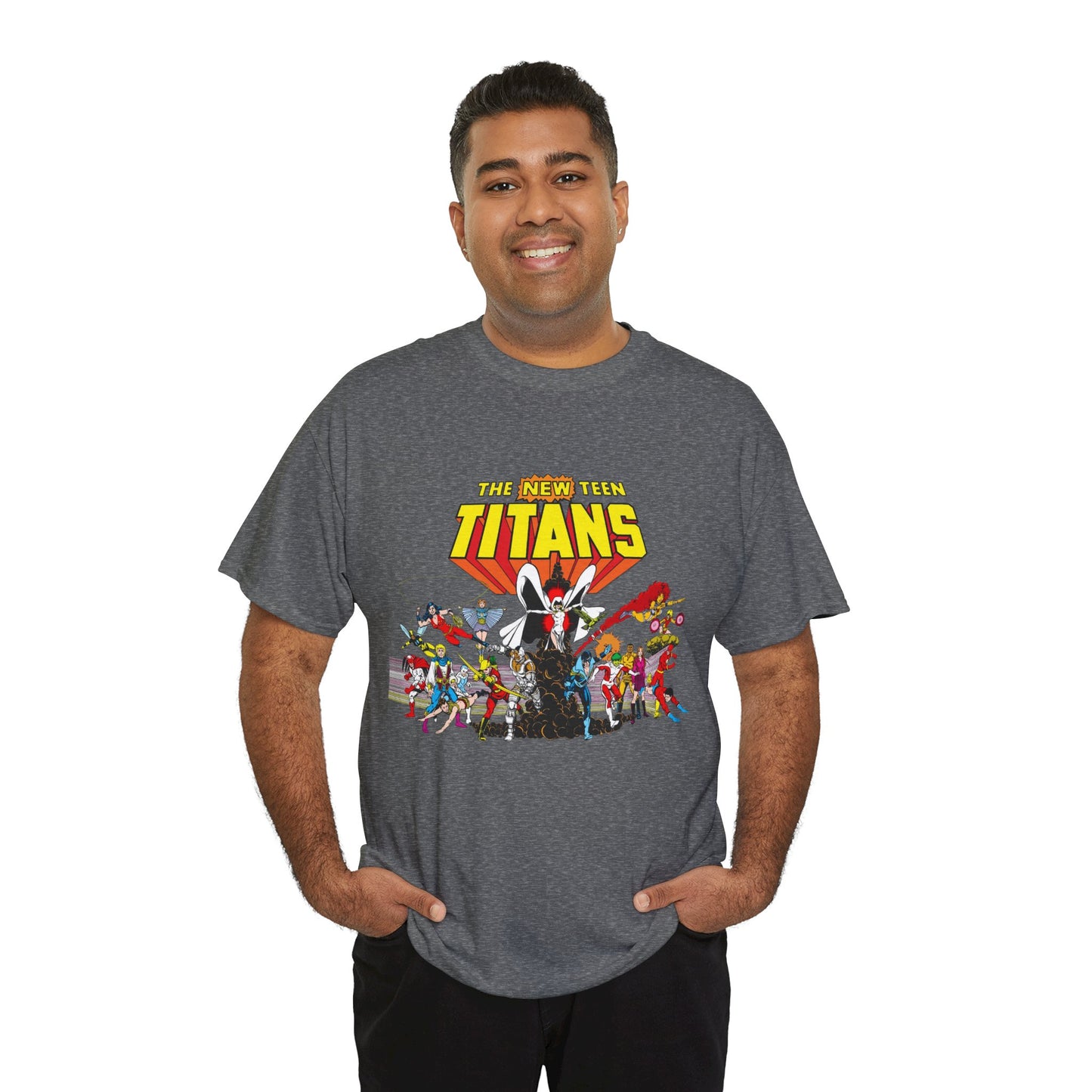 New Teen Titans T-Shirt - George Perez Art - Nightwing, Starfire, Cyborg, Speedy, Bumblebee, Hawk, Dove, Speedy, Wonder Girl, Terra, Lilith - DC Comics
