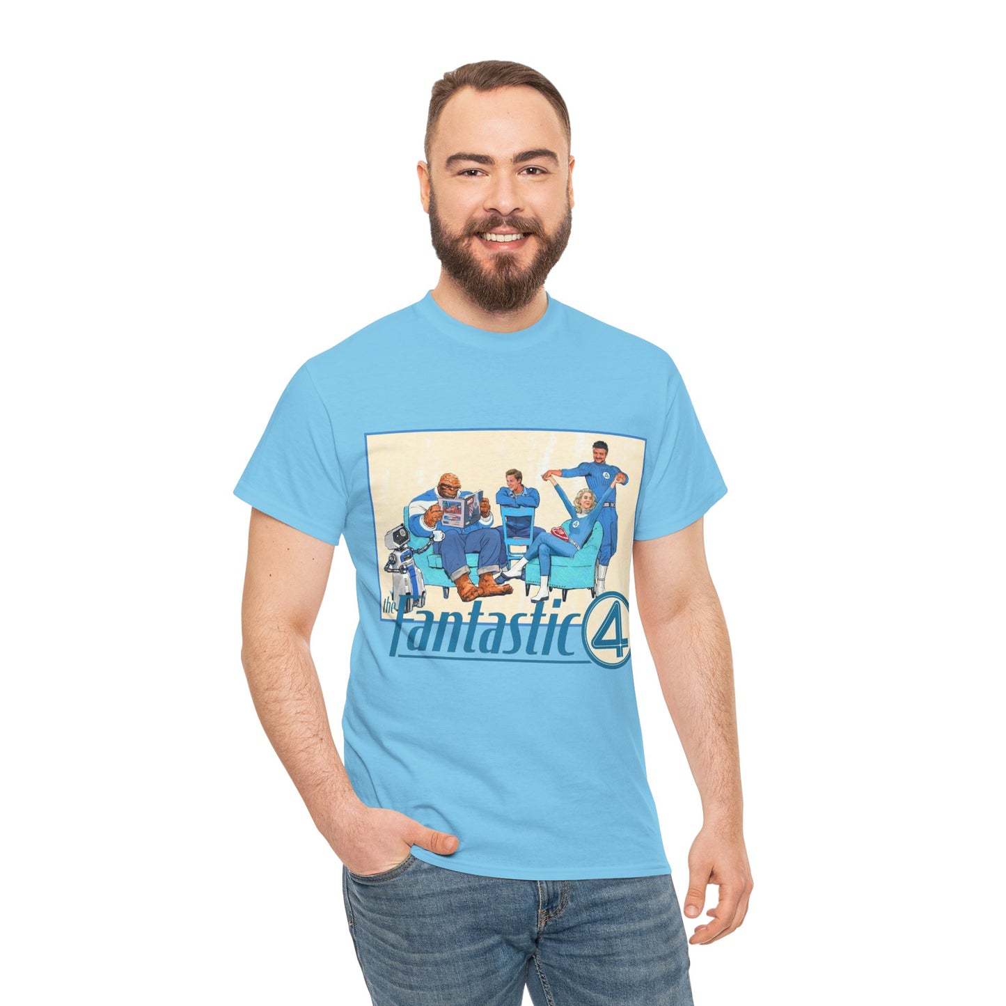 Fantastic Four T-Shirt - 2025 MCU Movie - Reed Richards, Invisible Woman, Thing, Human Torch - Marvel Comics Characters