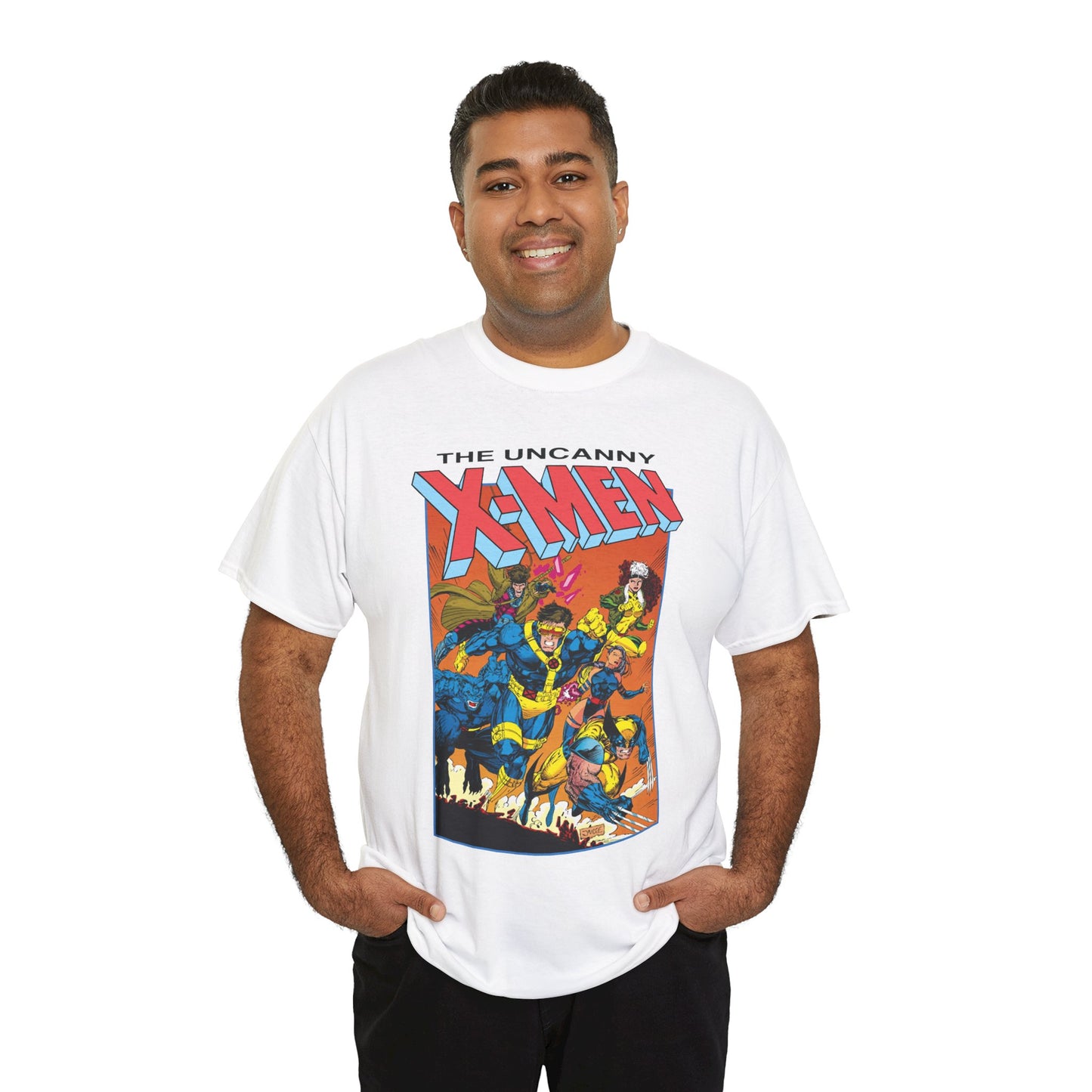 Uncanny X-Men T-Shirt - Jim Lee Art - Cyclops, Wolverine, Gambit, Rogue, Psylocke, Beast - Marvel Comics Mutants