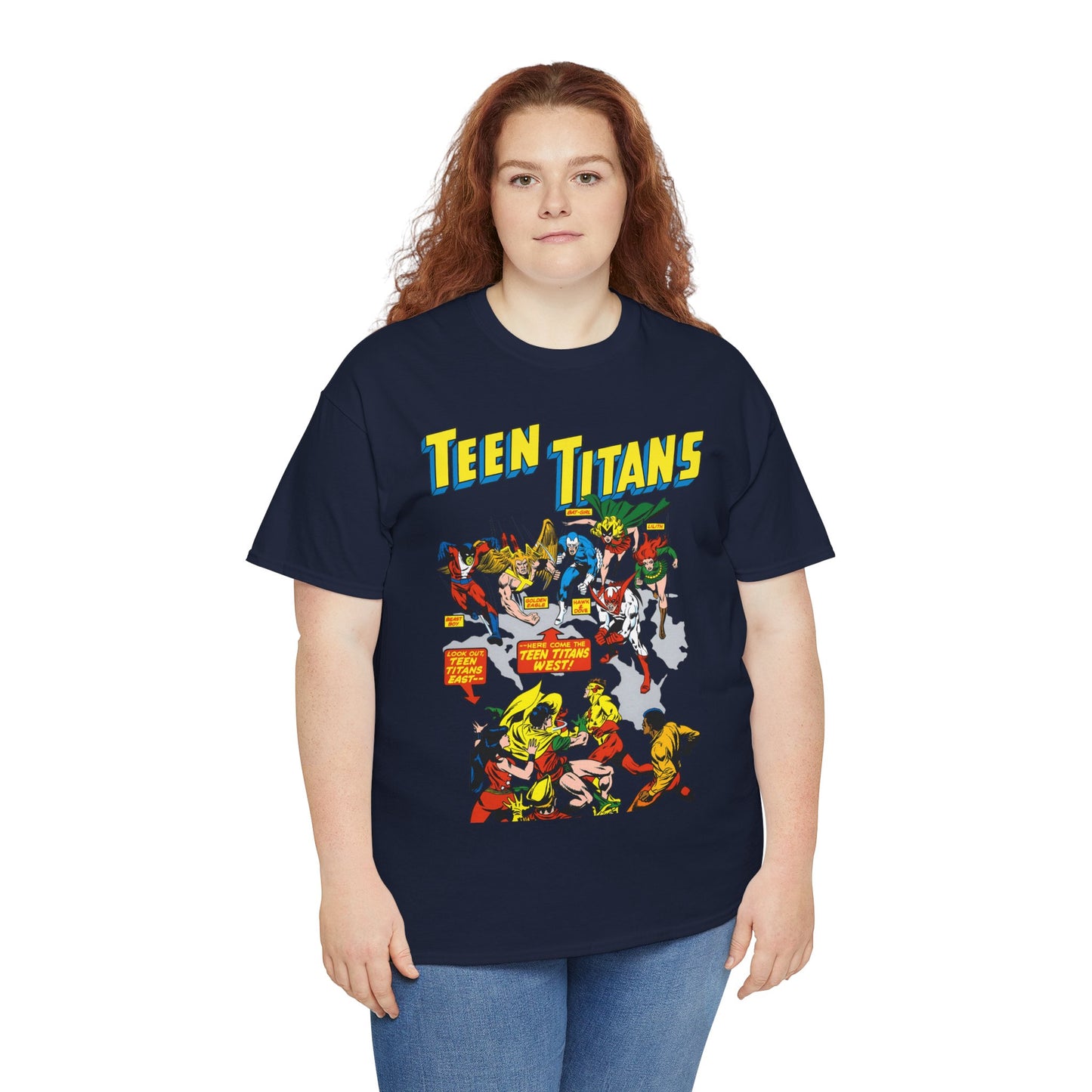 Teen Titans T-Shirt - Rick Buckler Art - Titans West, Lilith, Hawk & Dove, Beast Boy, Golden Eagle - DC Comics