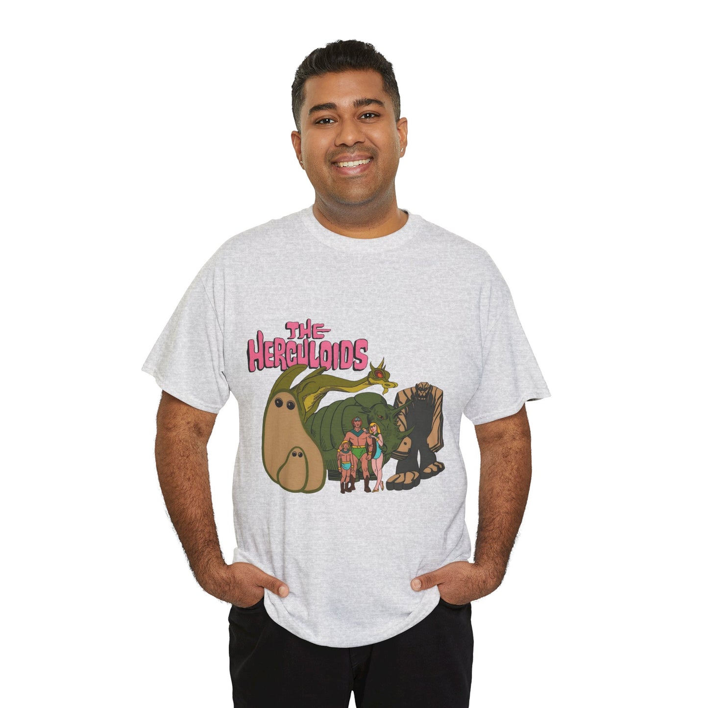 Herculoids T-Shirt - Popular 1960s Hanna-Barbera Cartoon - Zandor, Tara, Dorno, Gloop & Gleep - Amzot - Alex Toth Designs