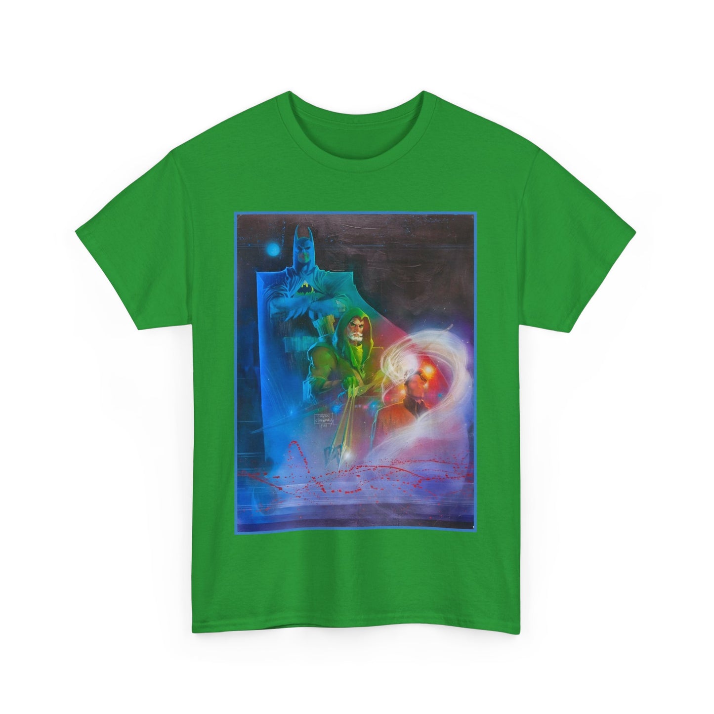 Batman, Green Arrow, Question T-Shirt - Denys Cowan & Bill Sienkiewicz Art - DC Comics - Gotham City