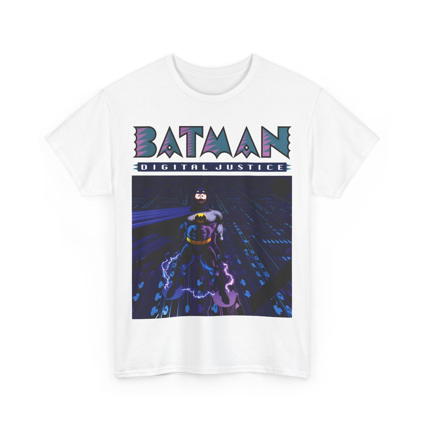 Batman Digital Justice T-Shirt - Pepe Moreno Computer Generated Art - Graphic Novel - Gotham City, Bruce Wayne - DC Comics