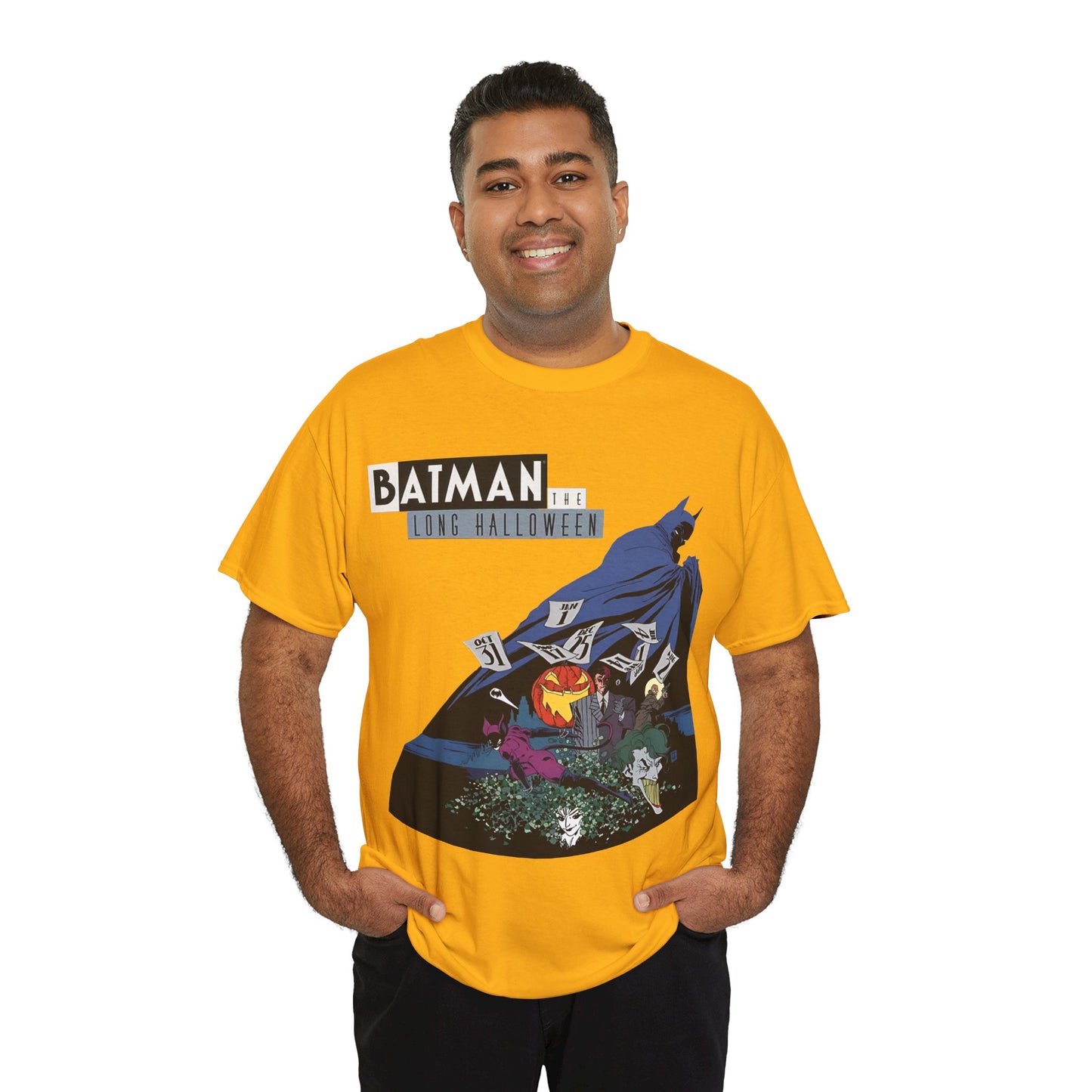 Batman The Long Halloween T-Shirt - Stunning Tim Sale Art - Joker, Catwoman, Two-Face, Poison Ivy, Commissioner Gordon - DC Comics - Classic Story