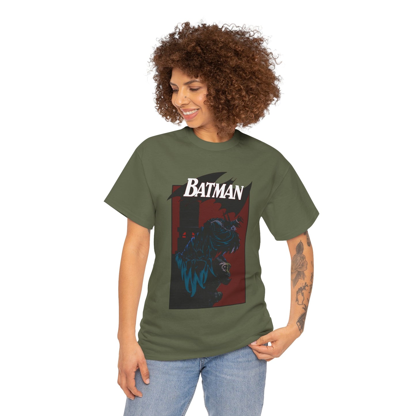 Batman T-Shirt - Kelley Jones Art - 1990s Dark Knight Detective Artwork - Perched on a Gargoyle - DC Comics