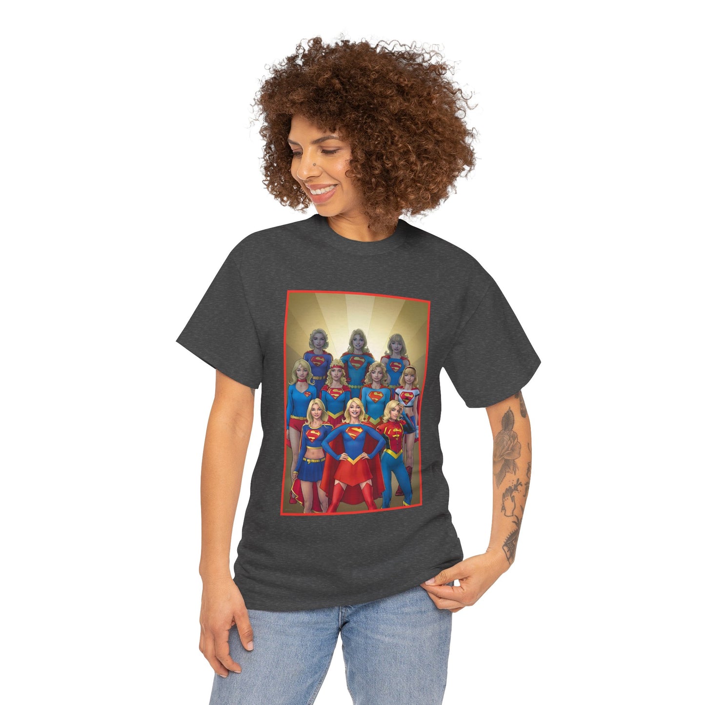 Supergirl Through the Ages T-Shirt - Nicola Scott Art - Kara from Kandor, Superman's Cousin, Linda Danvers - Survivor from Krypton - DC Comics