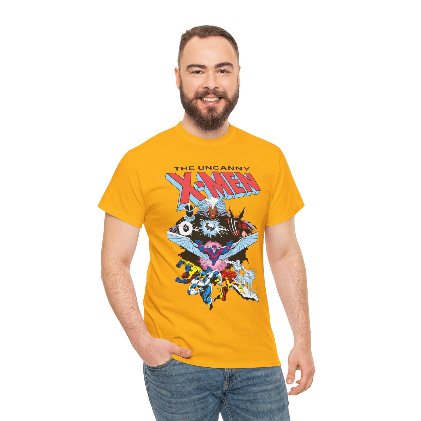 X-Men/X-Factor T-Shirt - Cyclops, Storm, Jean Grey, Iceman, Beast, Wolverine - Marvel Comics - From the Inferno Storyline - Mutant Battle