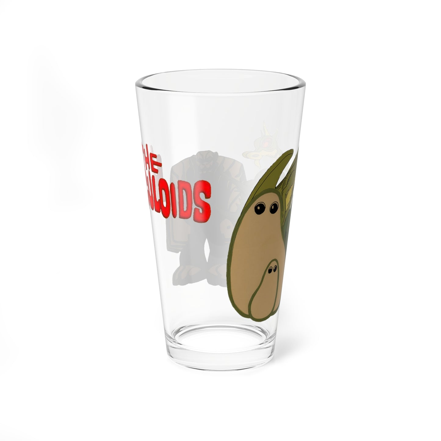 Herculoids Pint Glass, 16oz - Zandor, Tara, Dorno, Gloop & Gleep - Hanna-Barbera Classic Cartoon