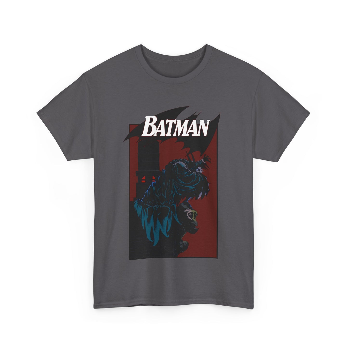 Batman T-Shirt - Kelley Jones Art - 1990s Dark Knight Detective Artwork - Perched on a Gargoyle - DC Comics