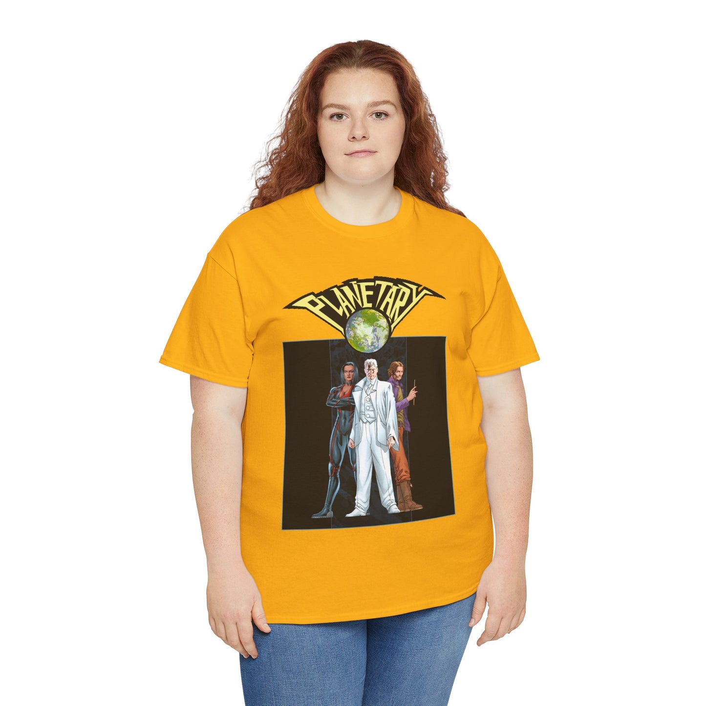 Planetary T-Shirt - - John Cassaday Art - The Drummer, Jakita Wagner & Elijah Snow - DC Comics/Wildstorm