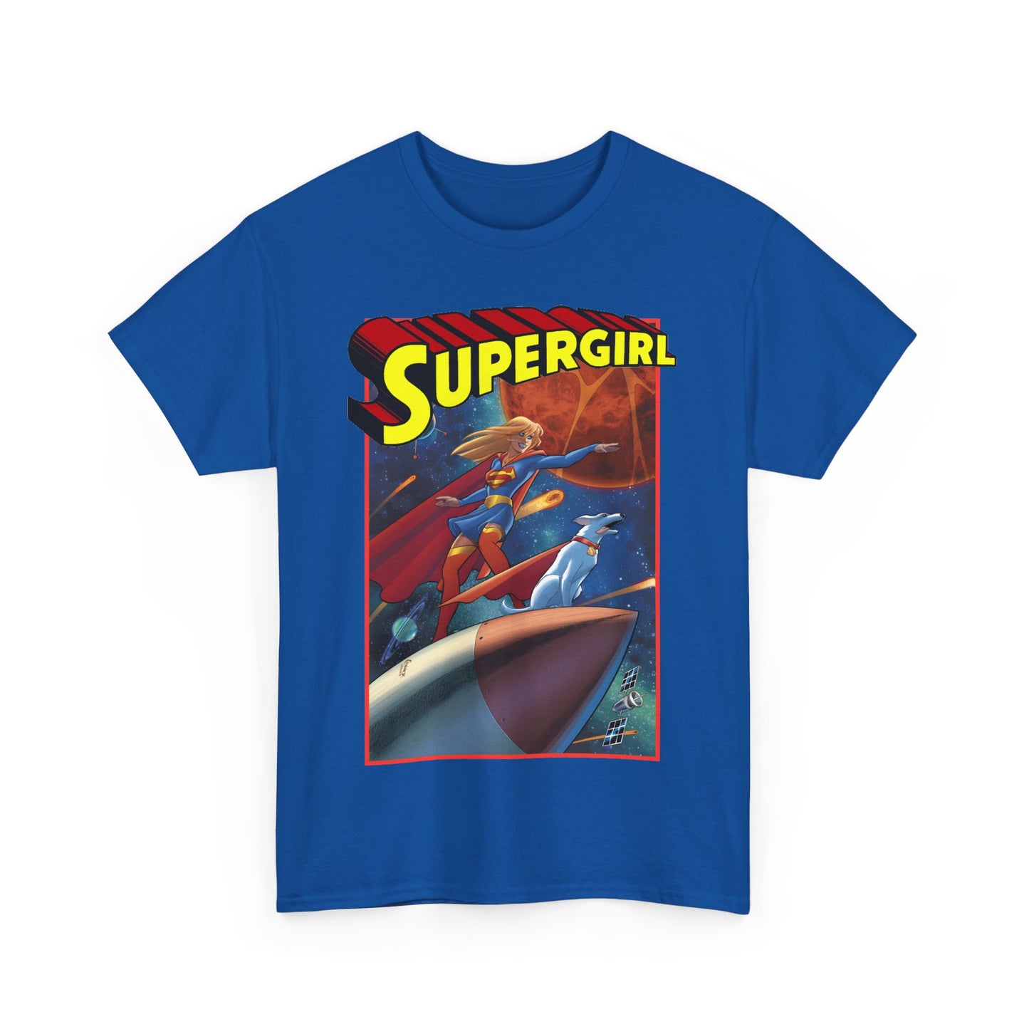 Supergirl & Krypto T-Shirt - Amanda Conner Art - Kara from Krypton - Superman's Pet Superdog - DC Comics