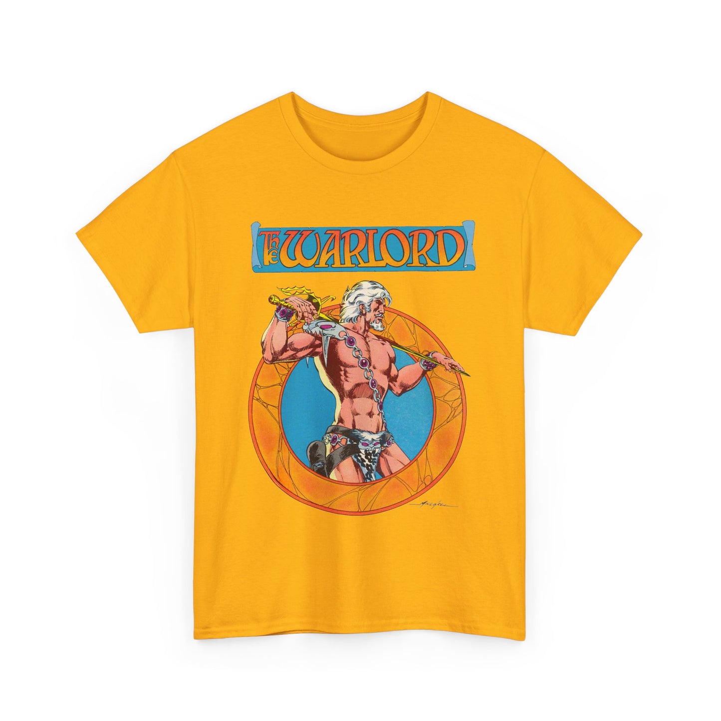 Warlord T-Shirt - Mike Grell Art - Skartaris - Travis Morgan - DC Comics 1970s Sword & Sorcery Series