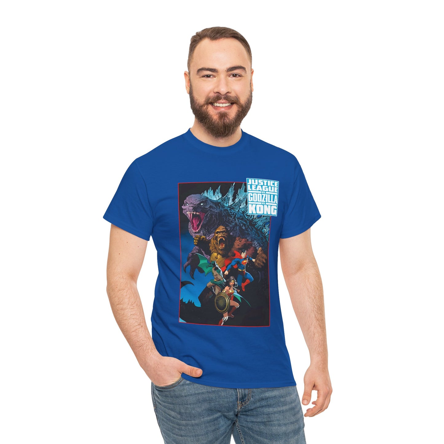 Justice League Vs Godzilla Vs Kong T-Shirt - Dan Mora Art - Wonder Woman, Superman, Batman - DC Comics