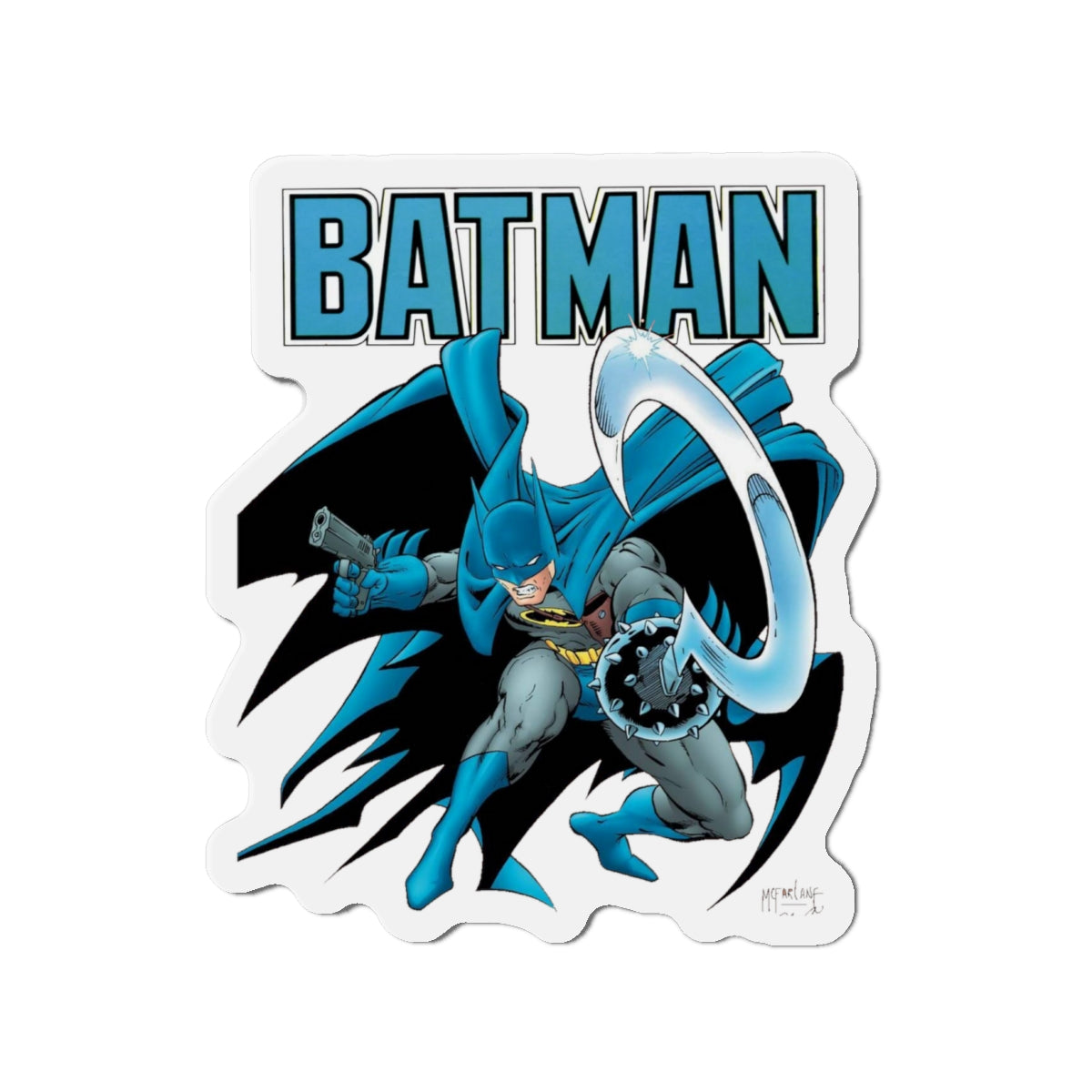 Batman: Year Two Die-Cut Magnet - Todd McFarlane Art - Gotham City, Dark Knight Detective, Bruce Wayne - DC Comics - 3", 4", 5", 6"