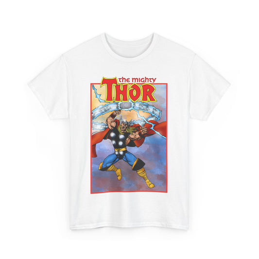The Mighty Thor T-Shirt - George Perez Art - Mjolnir - Avengers Member - God of Thunder - Asgard Warrior - Marvel Comics