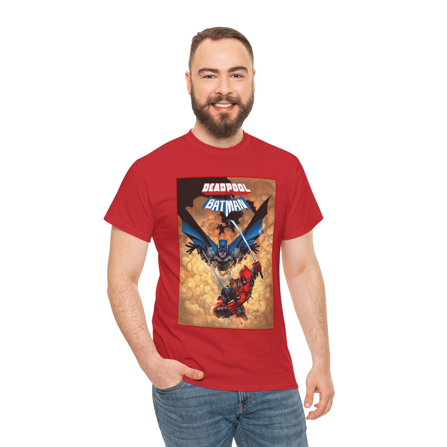 Deadpool & Batman T-Shirt - Greg Capullo Art - DC & Marvel Comics - Crossover - Slade Wilson, Bruce Wayne - 2025