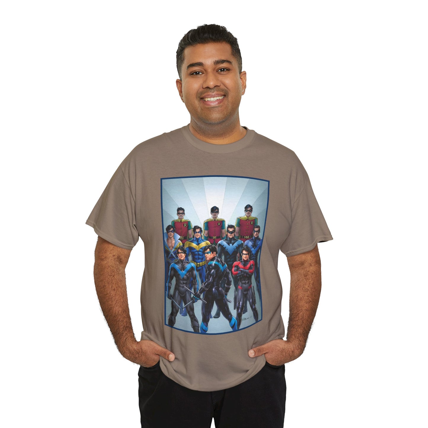 Nightwing Through the Ages T-Shirt - Nicola Scott Art - Dick Grayson, Robin the Boy Wonder - Batman Sidekick - New Teen Titans Leader - DC Comics
