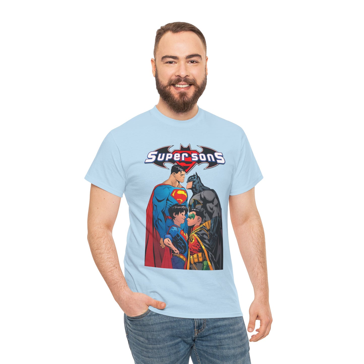 Super Sons T-Shirt - Jorge Jimenez Art - Superman, Batman, Jon Kent, Damian Wayne - DC Comics - Sons of Superman & Batman