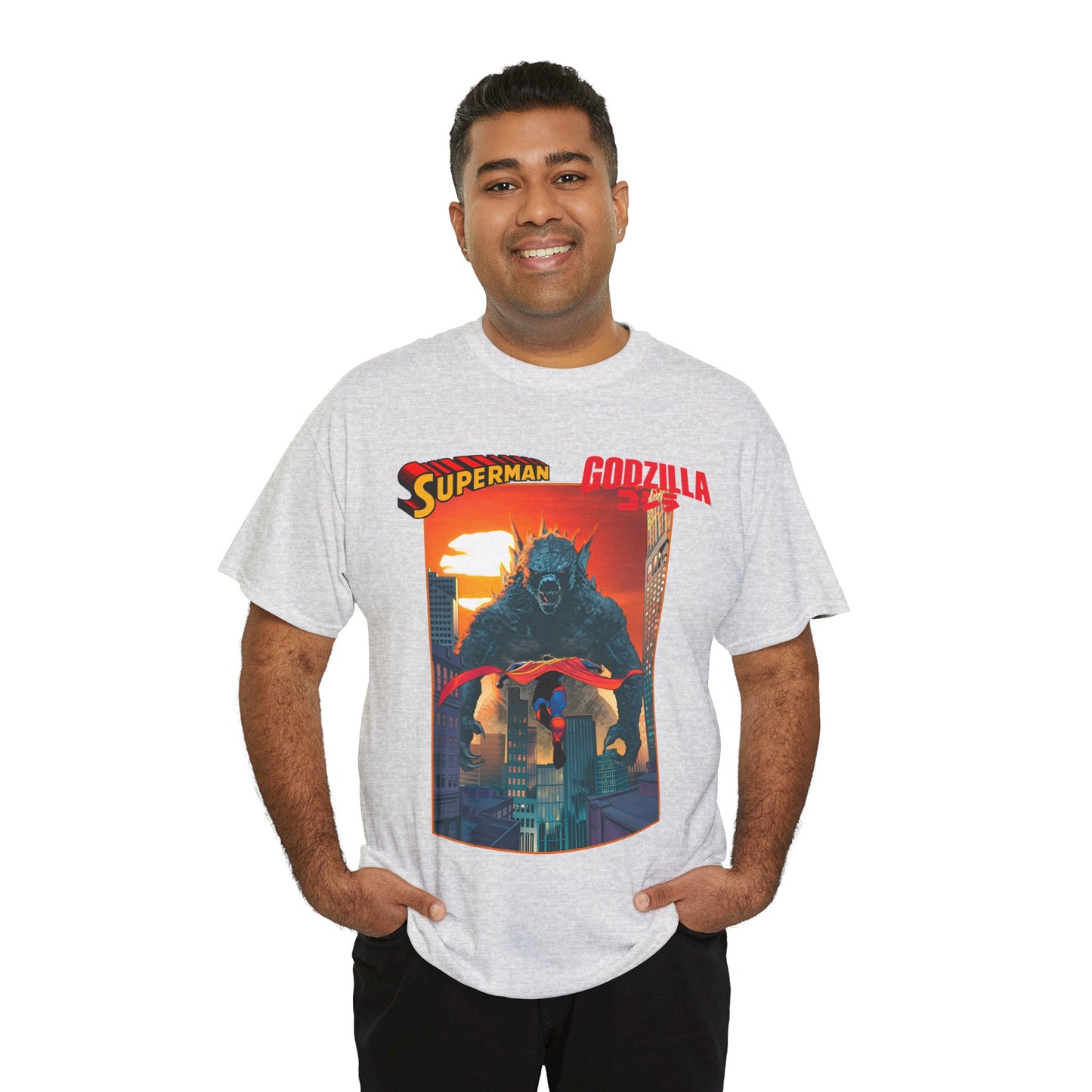 Superman Vs Godzilla T-Shirt - DC Comics - Man of Steel Vs the King of the Monsters