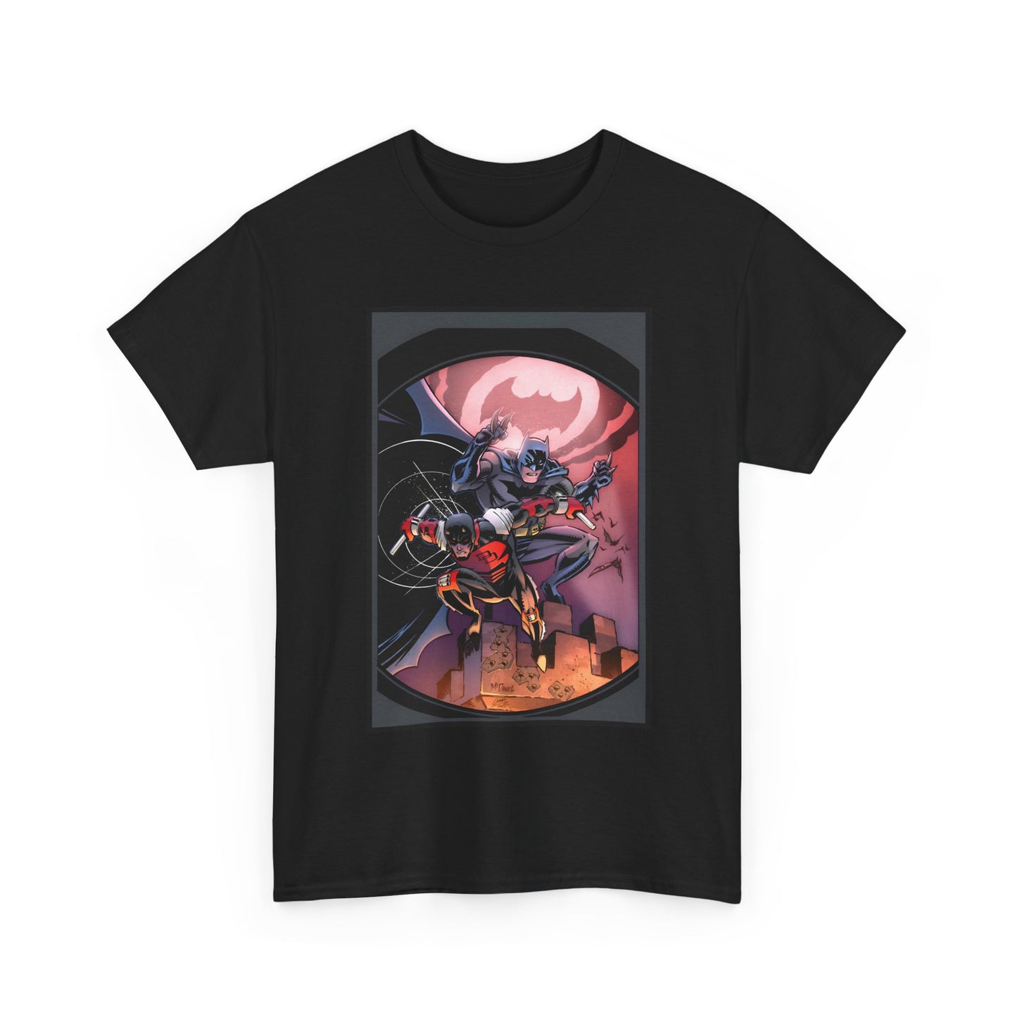 Batman & Daredevil T-Shirt - Scott McDaniel Art - DC Comics & Marvel Comics