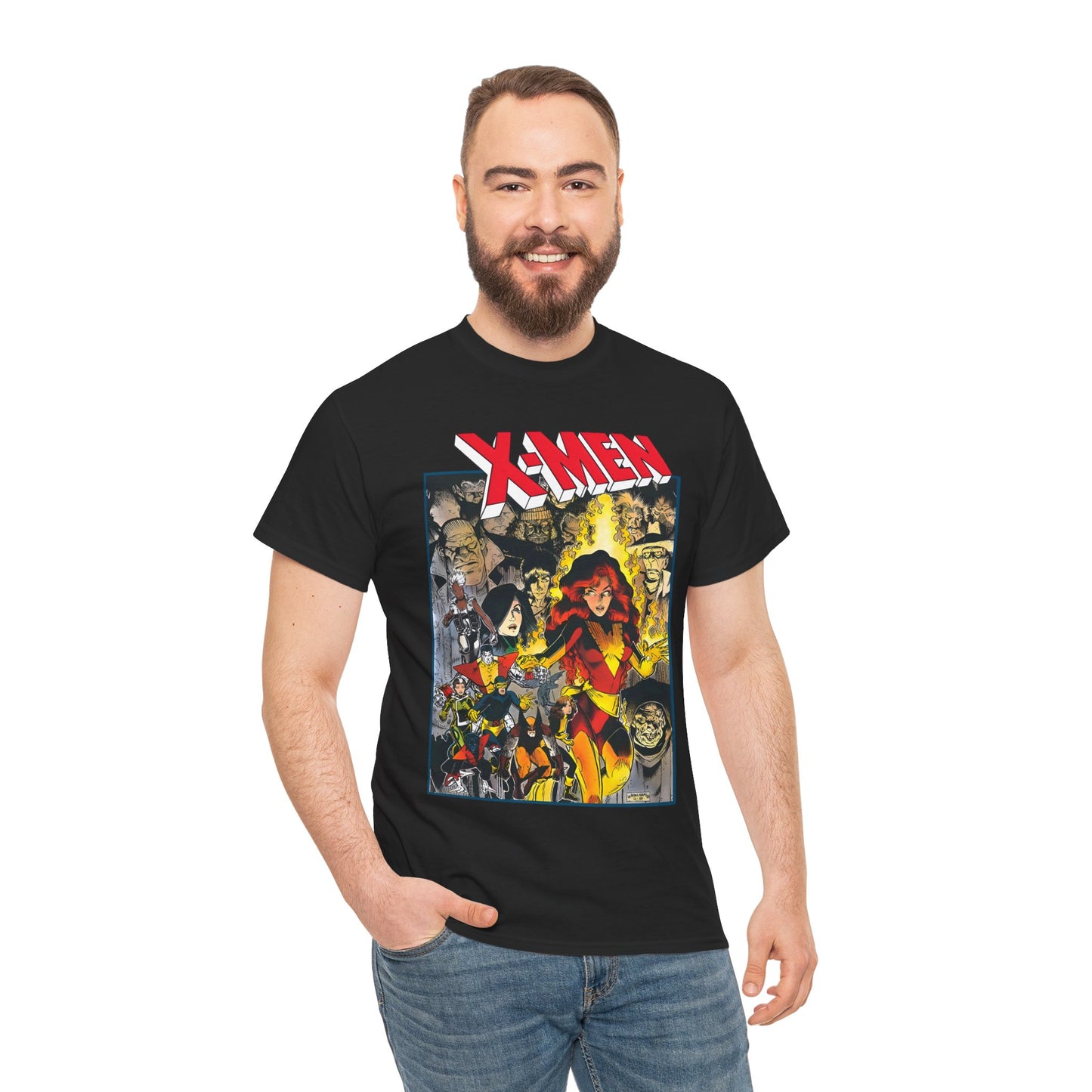 Uncanny X-Men T-Shirt - Arthur Adams Art - Dark Phoenix: From the Ashes Story - Storm, Cyclops, Wolverine, Rogue, Colossus, Nightcrawler - Marvel Comics