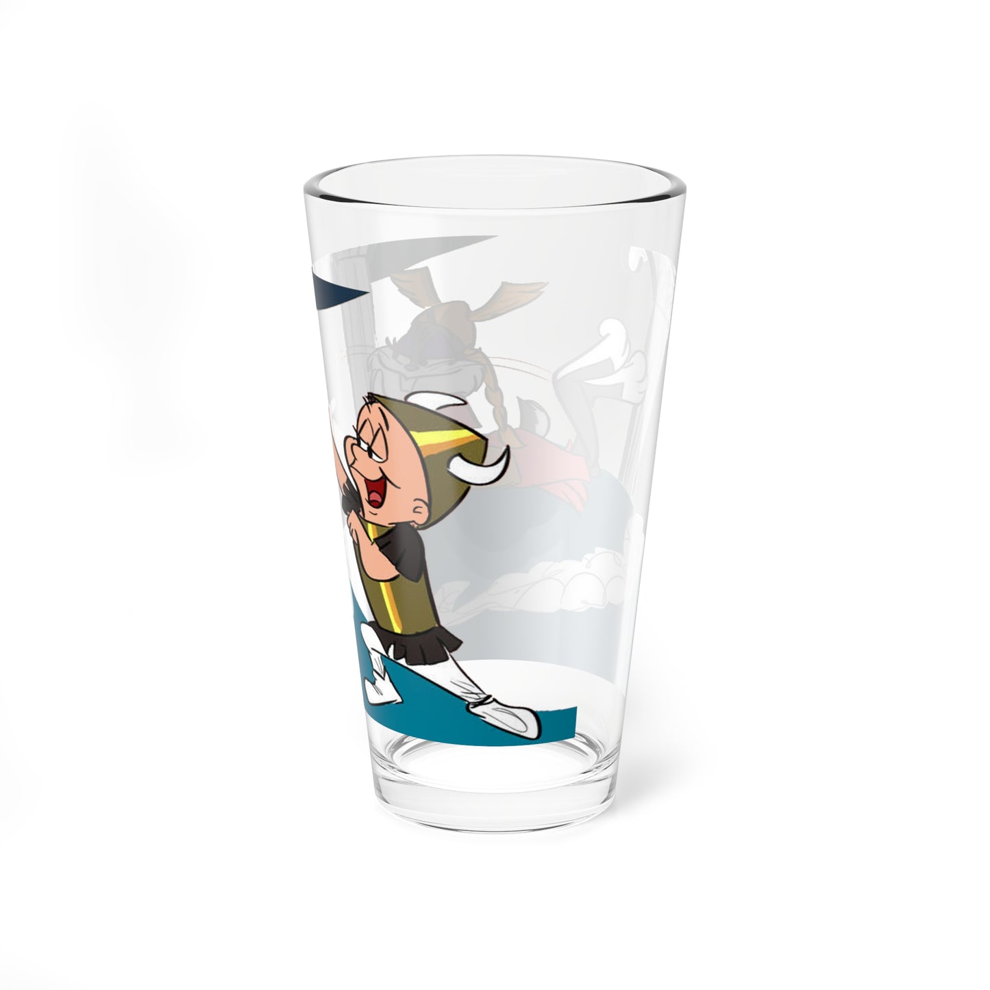 Bugs Bunny & Elmer Fudd Pint Glass, 16oz - What's Opera, Doc? - Looney Tunes - Music-themed - Classic Cartoon