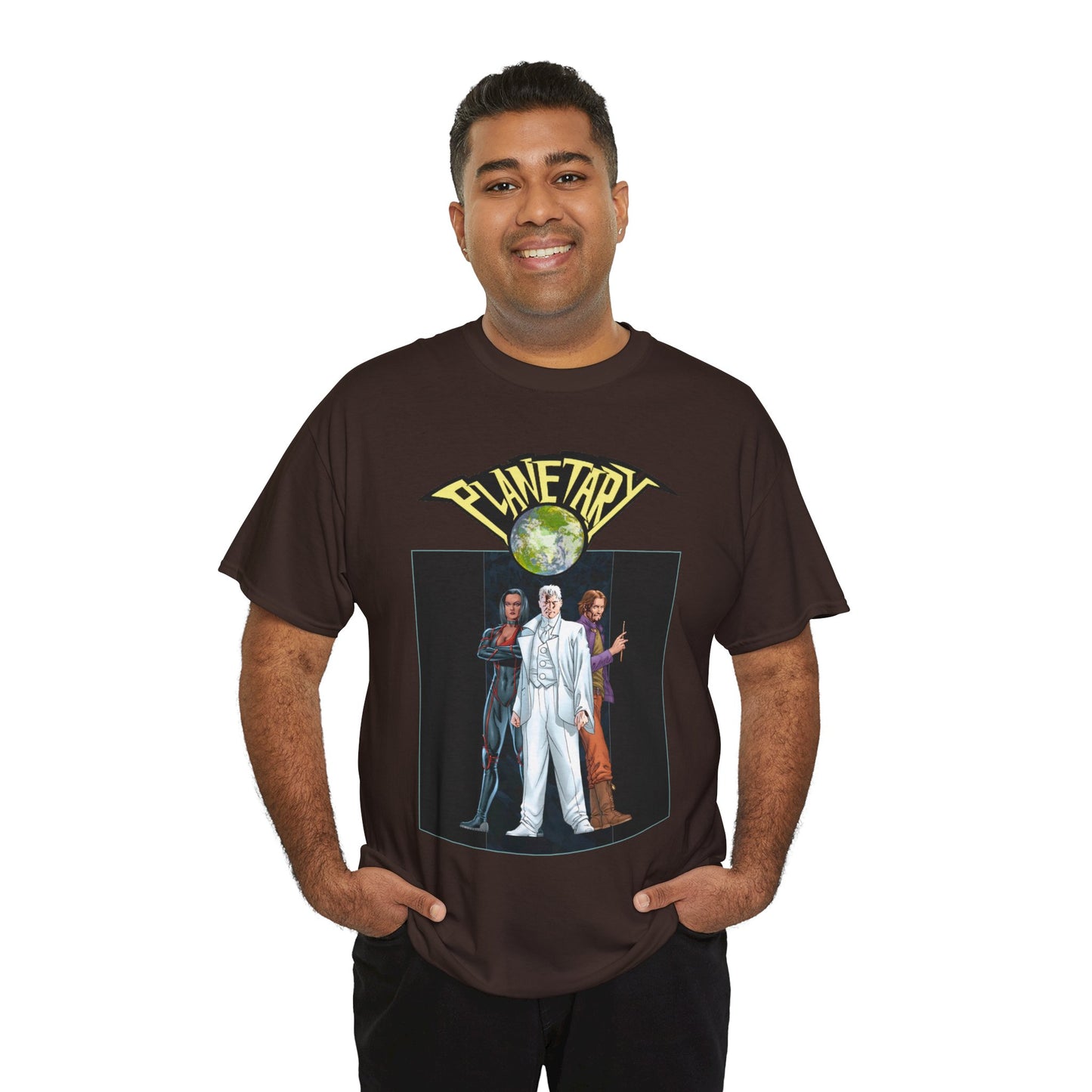 Planetary T-Shirt - - John Cassaday Art - The Drummer, Jakita Wagner & Elijah Snow - DC Comics/Wildstorm