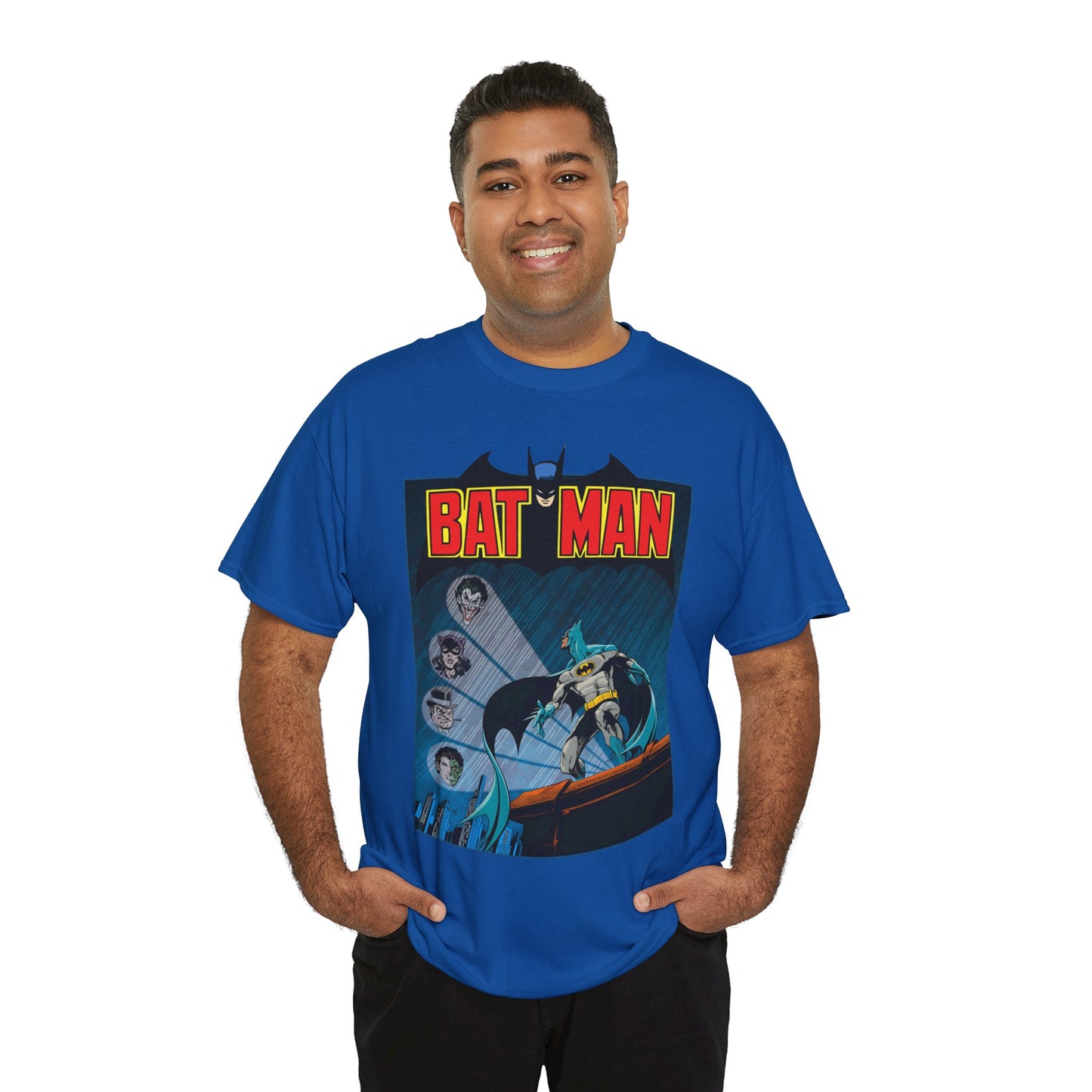 Batman T-Shirt - DC Comics - Catwoman, Joker, Two-Face, Penguin - Bronze Age Art - Gotham City