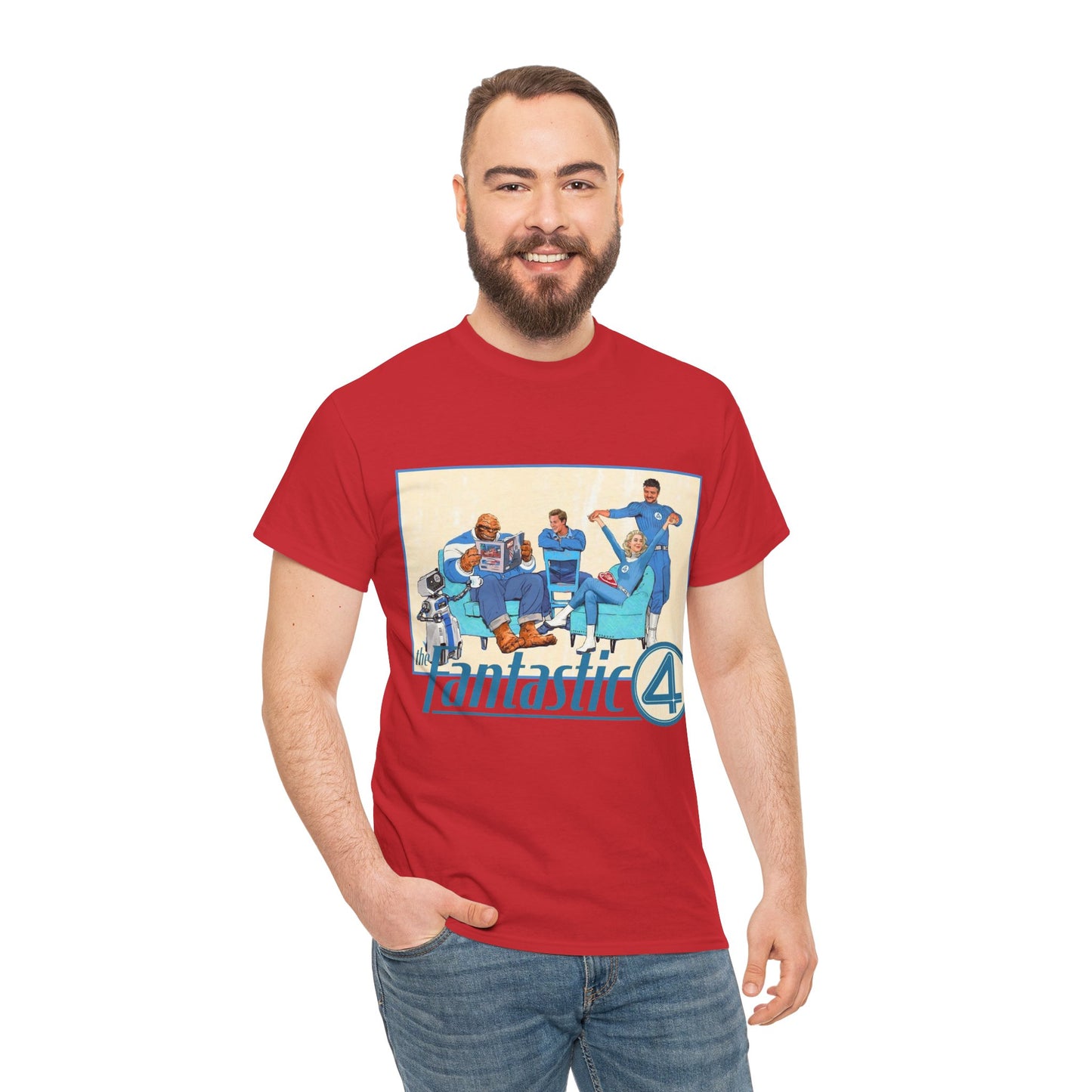 Fantastic Four T-Shirt - 2025 MCU Movie - Reed Richards, Invisible Woman, Thing, Human Torch - Marvel Comics Characters