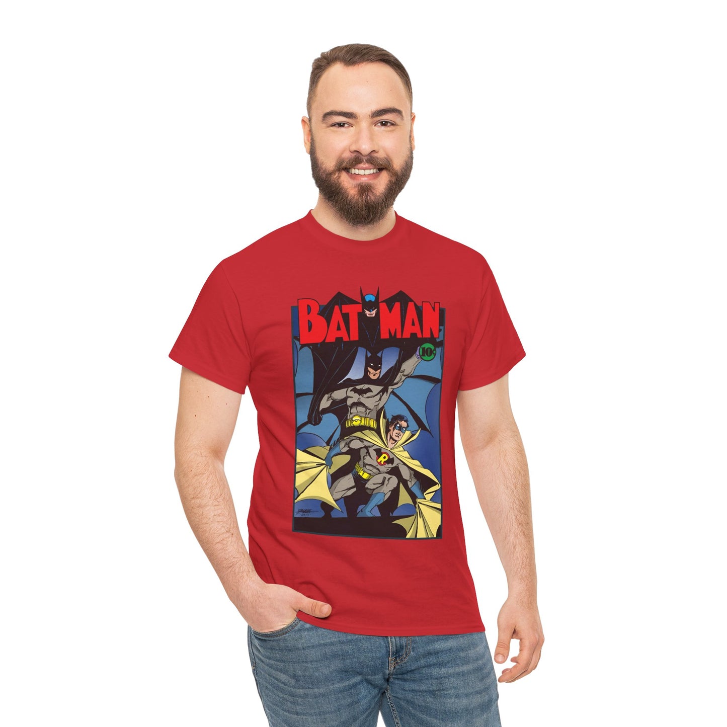 Batman & Robin T-Shirt - George Perez Art - Earth 2 - DC Comics - Golden Age JSA - Bruce Wayne & Dick Grayson