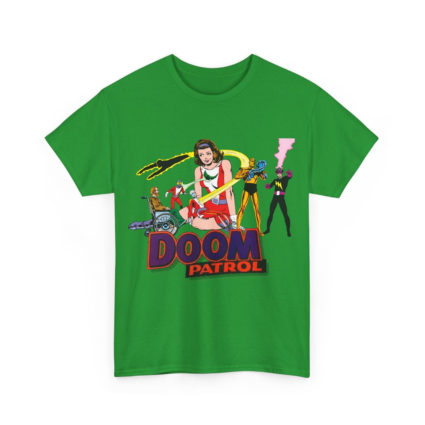 Doom Patrol T-Shirt - John Byrne Art - DC Comics Who's Who Art - Beast Boy, Robotman, Mento, Elasti-Girl, Negative Man, The Chief