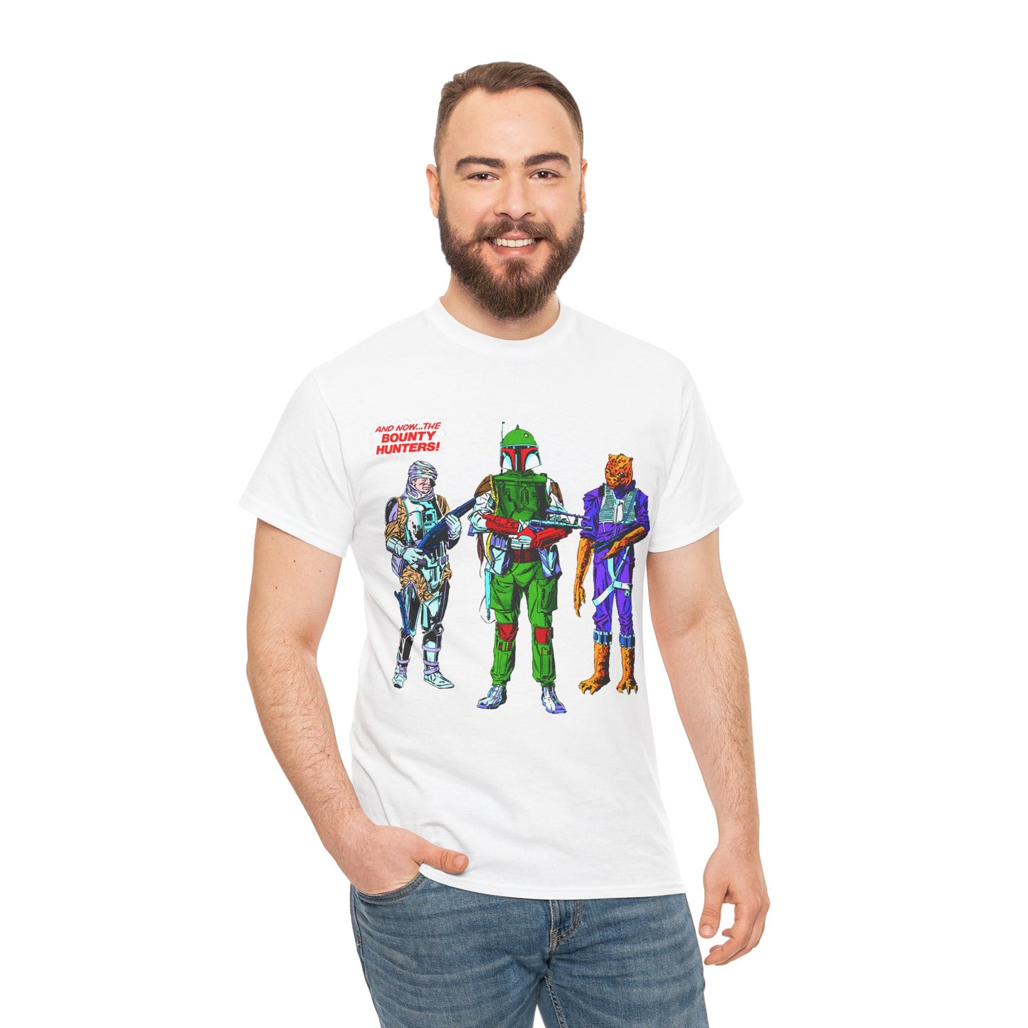 Boba Fett, Bossk, Dengar T-Shirt - Star Wars Bounty Hunters from Empire Strikes Back - Marvel Comics 1980s Art - Alternate Colors