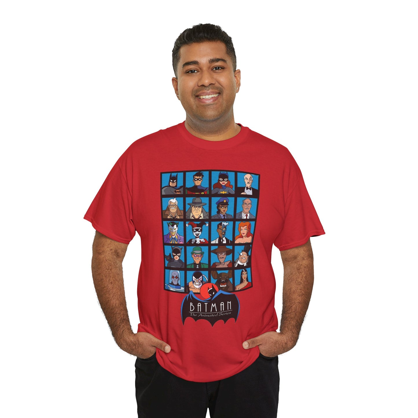 Batman T-Shirt - Animated Series - Harley Quinn, Batgirl, Joker, Bane, Robin, Two-Face, Catwoman, Riddler - Classic TV Cartoon Series