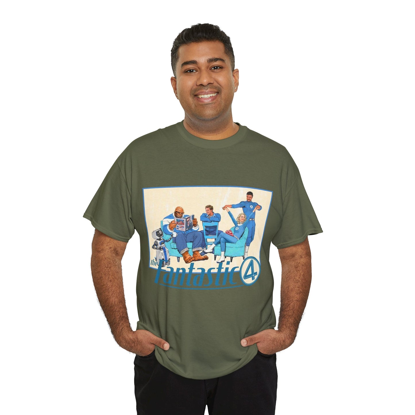 Fantastic Four T-Shirt - 2025 MCU Movie - Reed Richards, Invisible Woman, Thing, Human Torch - Marvel Comics Characters