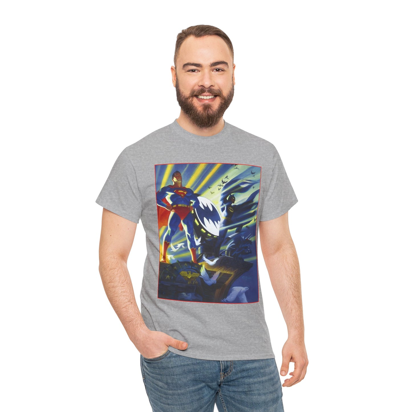 Superman & Batman T-Shirt - Steve Rude Art - The Dark Knight Detective & The Man of Steel - World's Finest - DC Comics