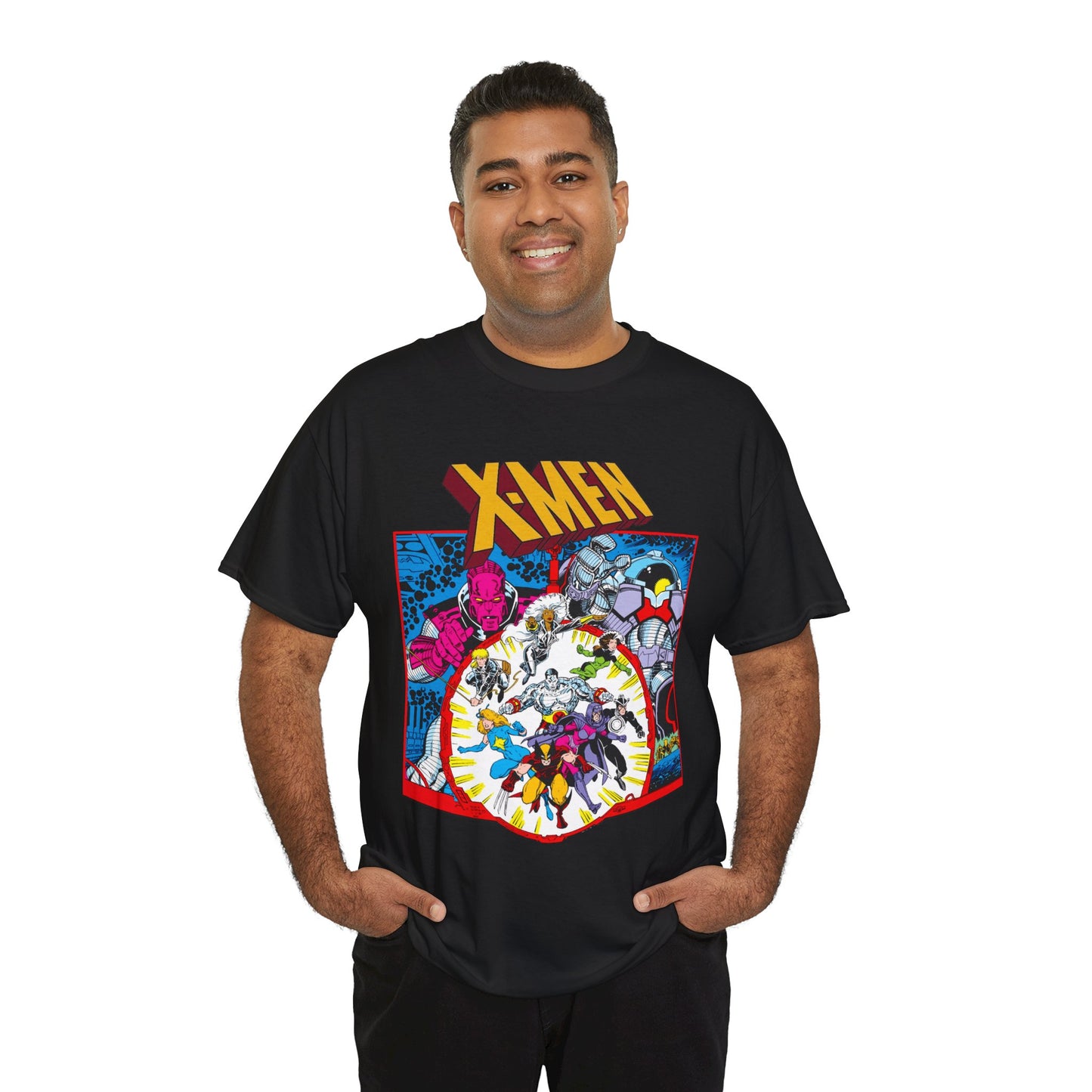 Uncanny X-Men T-Shirt - Arthur Adams Art - Wolverine, Havok, Rogue, Colossus, Psylocke, Longshot, Storm, Dazzler - High Evolutionary - Marvel Comics