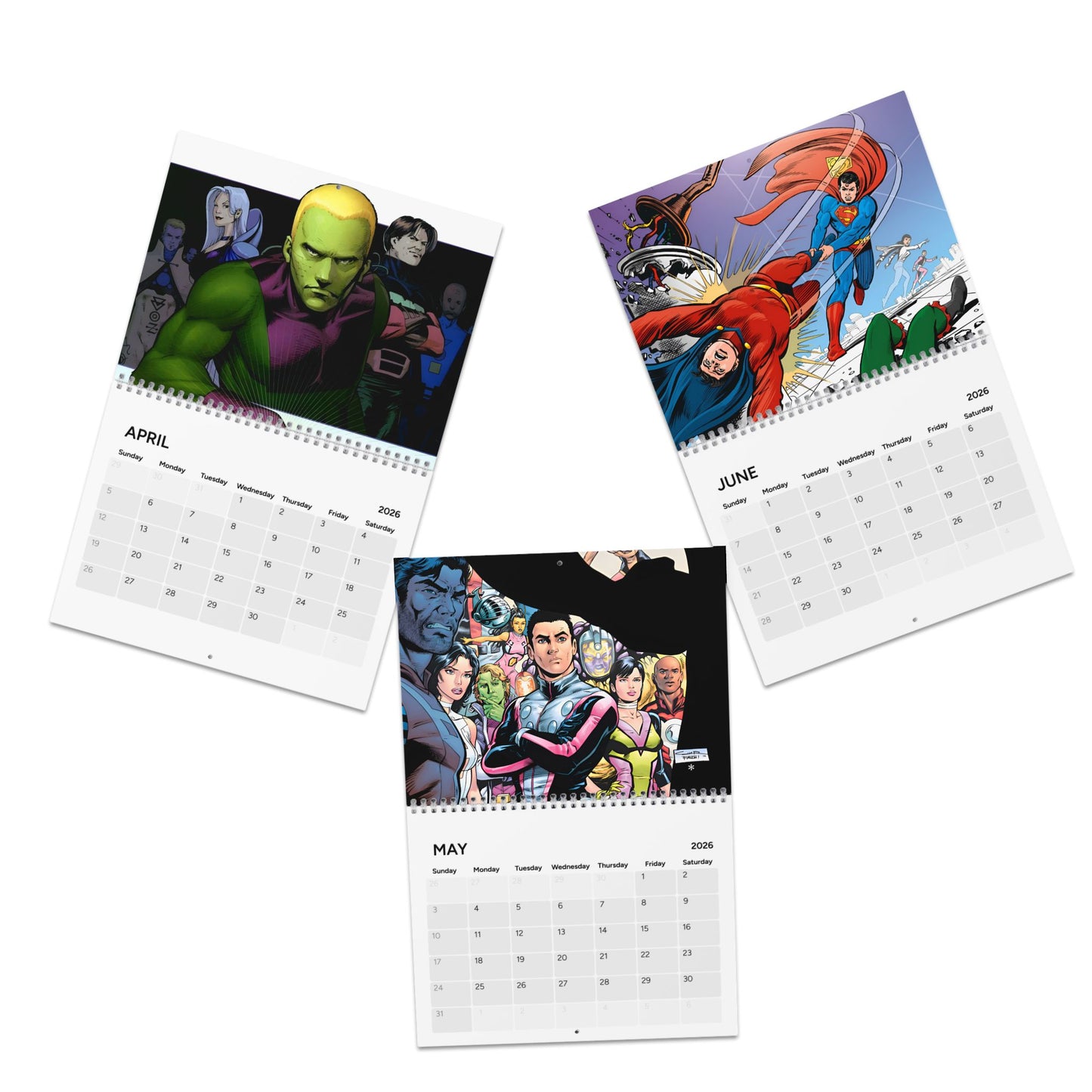 Legion of Super-Heroes Calendar (2026) - Superboy, Cosmic Boy, Saturn Girl - DC