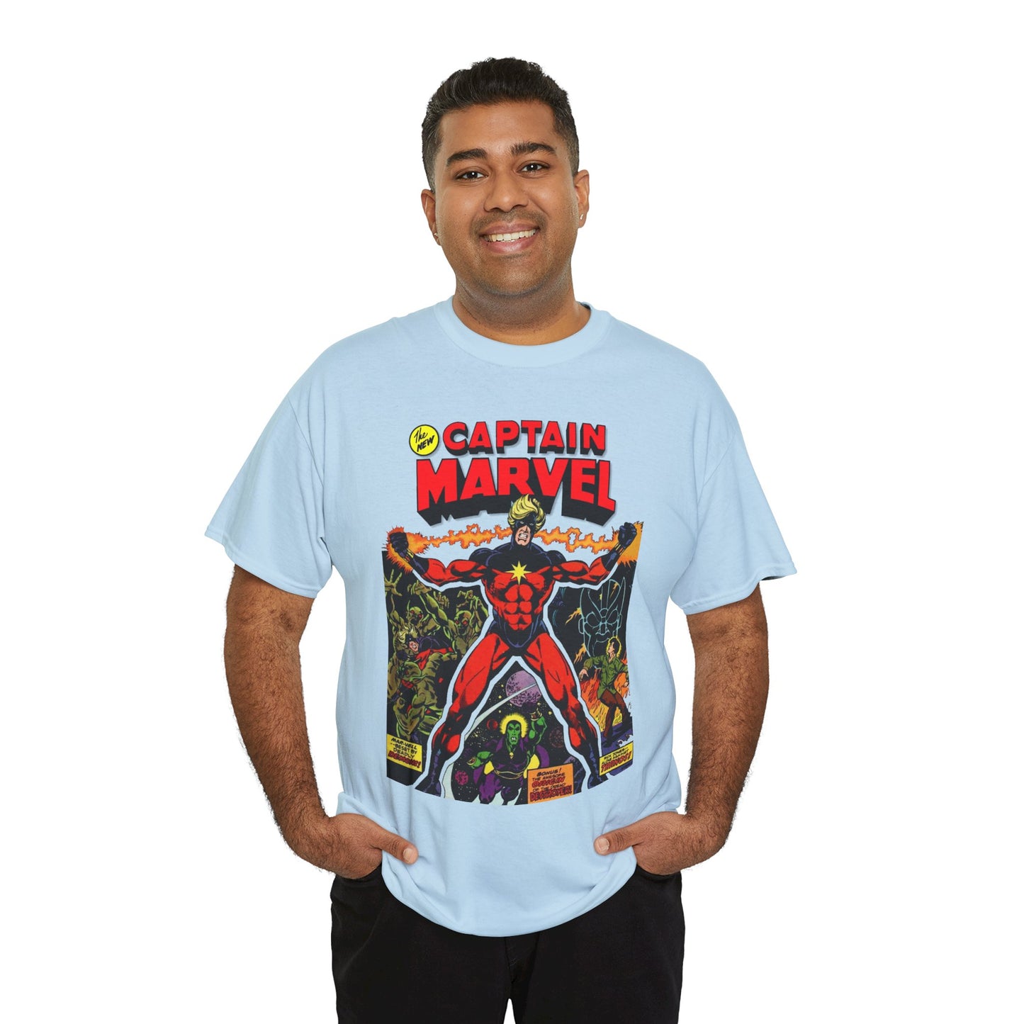 Captain Marvel T-Shirt - Jim Starlin Art - Thanos - Drax the Destroyer - Issue #32 Cover Art
