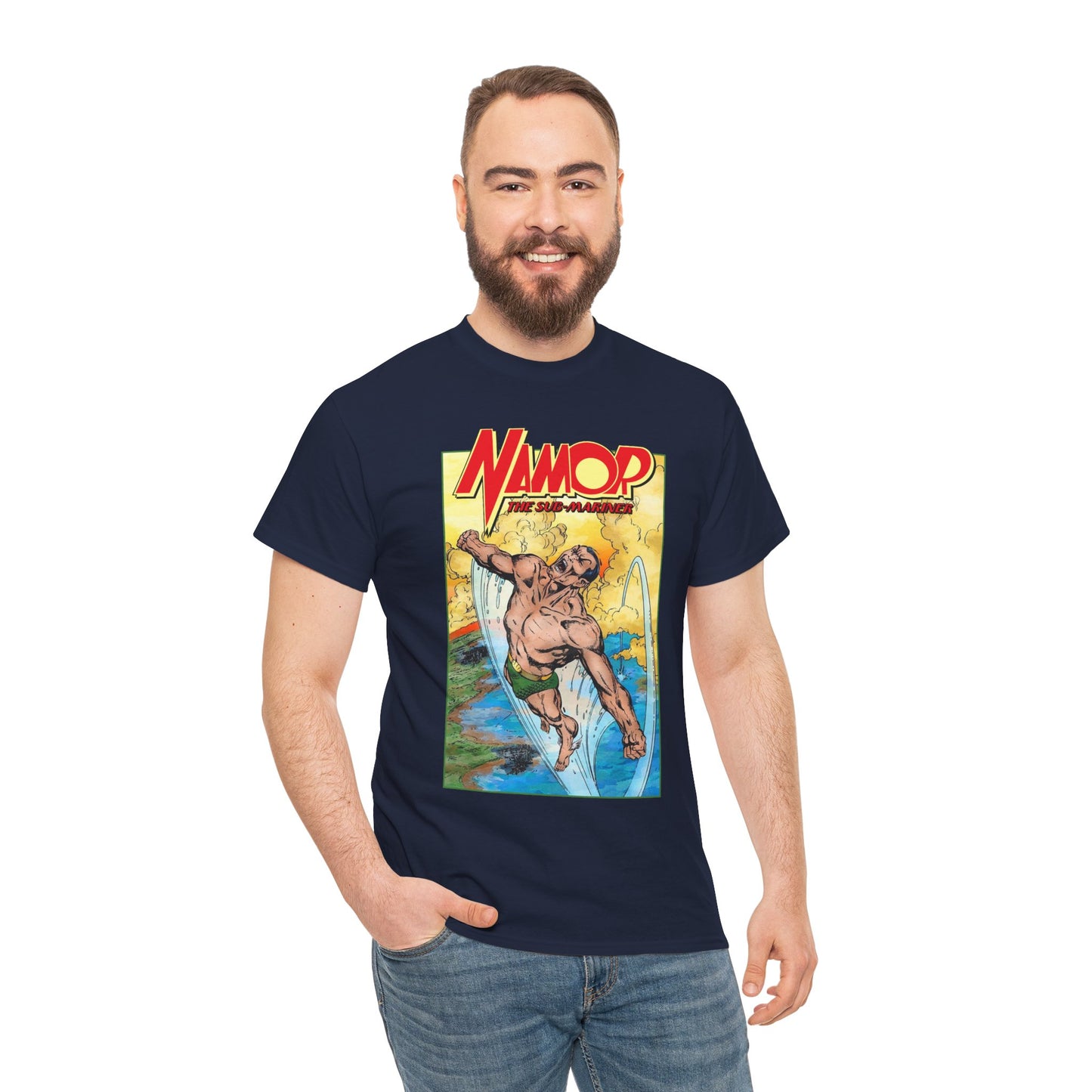 Namor T-Shirt - John Byrne Art - The Sub-Mariner - Marvel Comics 1980s Series - King of Atlantis