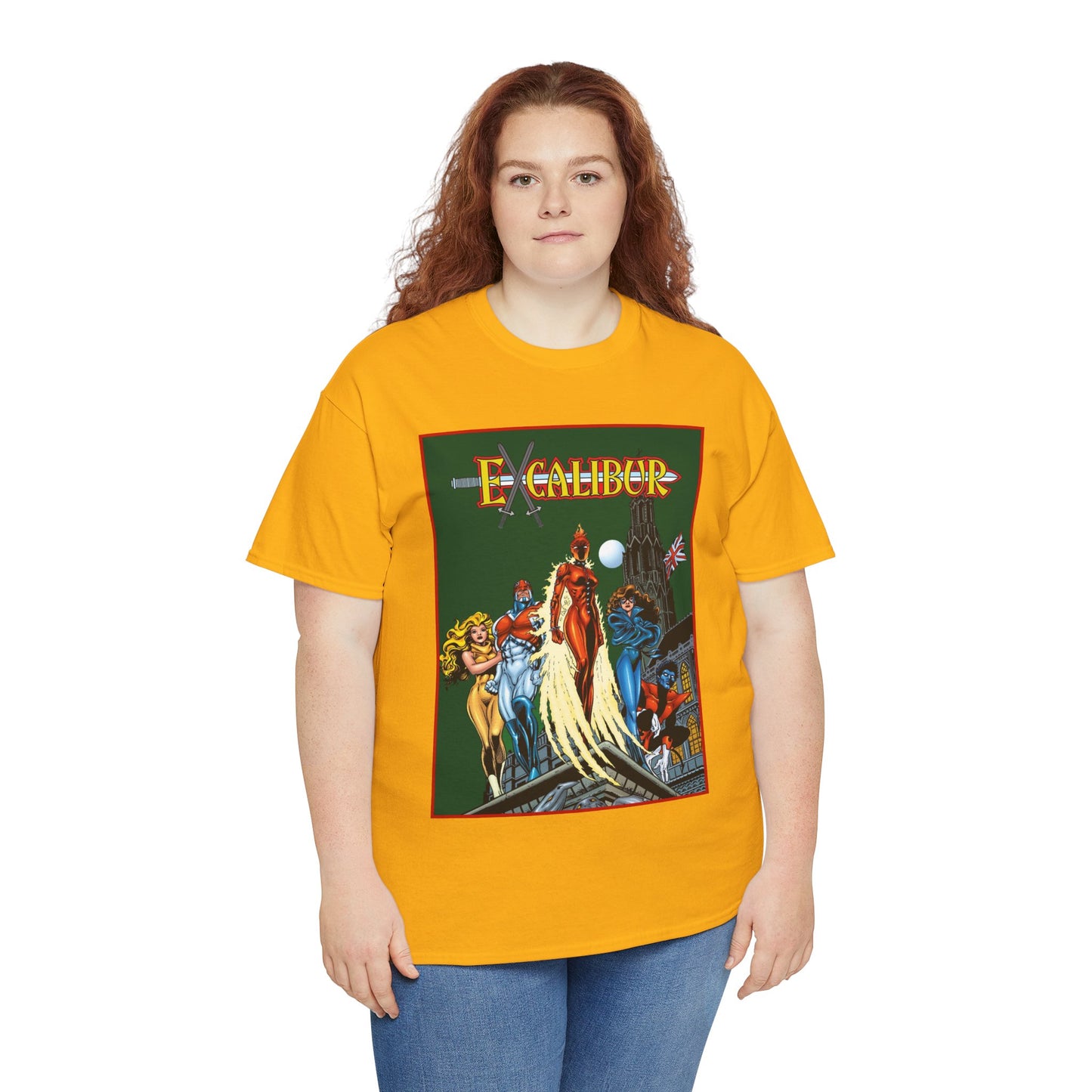 Excalibur T-Shirt - Amazing Alan Davis Art - Nightcrawler, Shadowcat, Captain Britain, Rachel Summers - Marvel Comics - X-Men Spin-Off - Mutants in the UK
