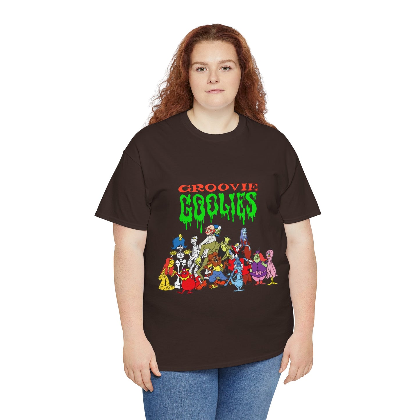 Groovie Goolies T-Shirt - The Monster Trio (Drac, Frankie, Wolfie) - Hagatha, Bella La Ghostly, Boneapart, Mummy - Horrible Hall on Horrible Drive - Filmation Cartoon