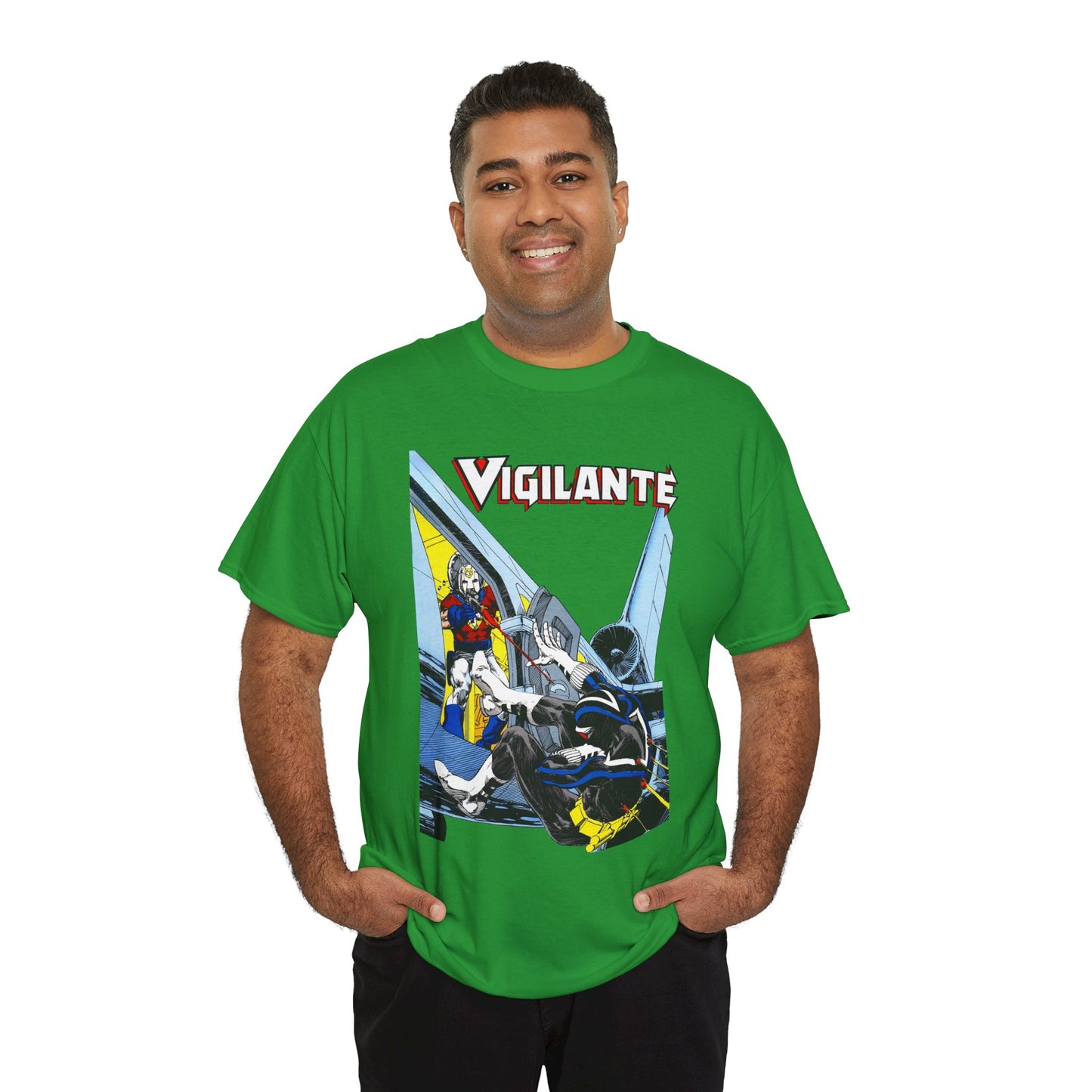 Vigilante Vs Peacemaker T-Shirt - Mike Grell Art - Adrian Chase - DC Comics