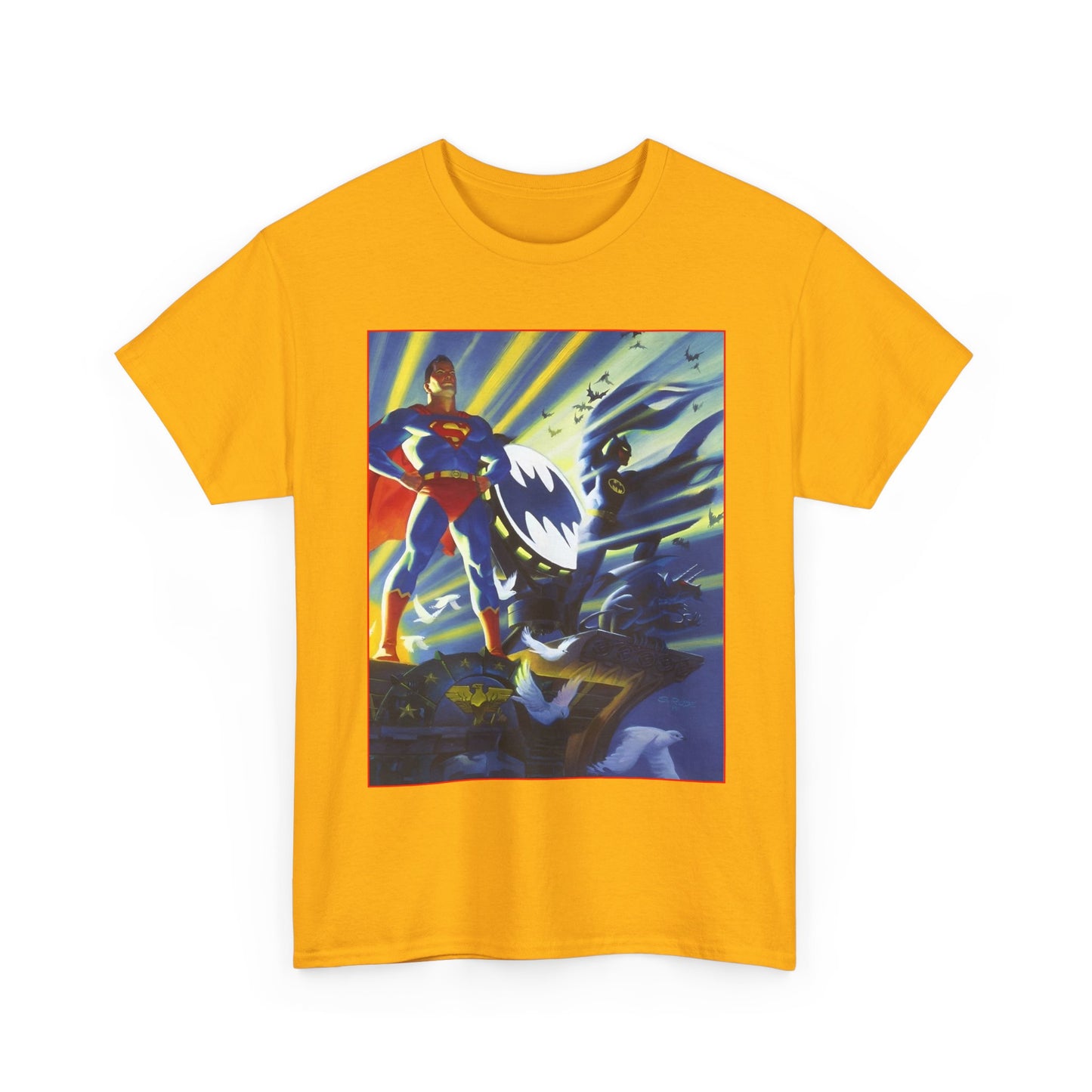 Superman & Batman T-Shirt - Steve Rude Art - The Dark Knight Detective & The Man of Steel - World's Finest - DC Comics