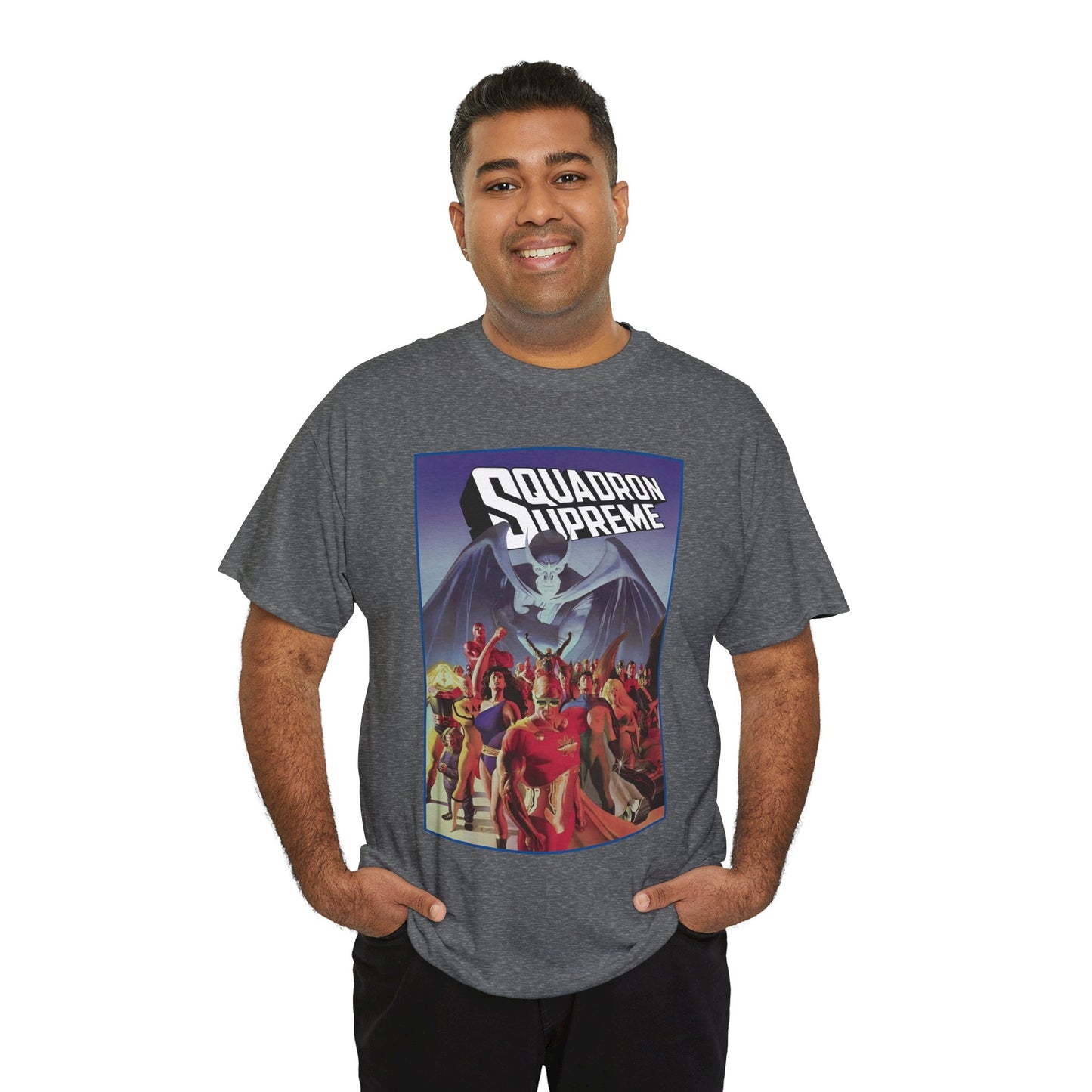 Squadron Supreme T-Shirt - Alex Ross Art - Hyperion, Nighthawk, Power Princess, Doctor Spectrum, Whizzer - Justice League Pastiches - Marvel Comics