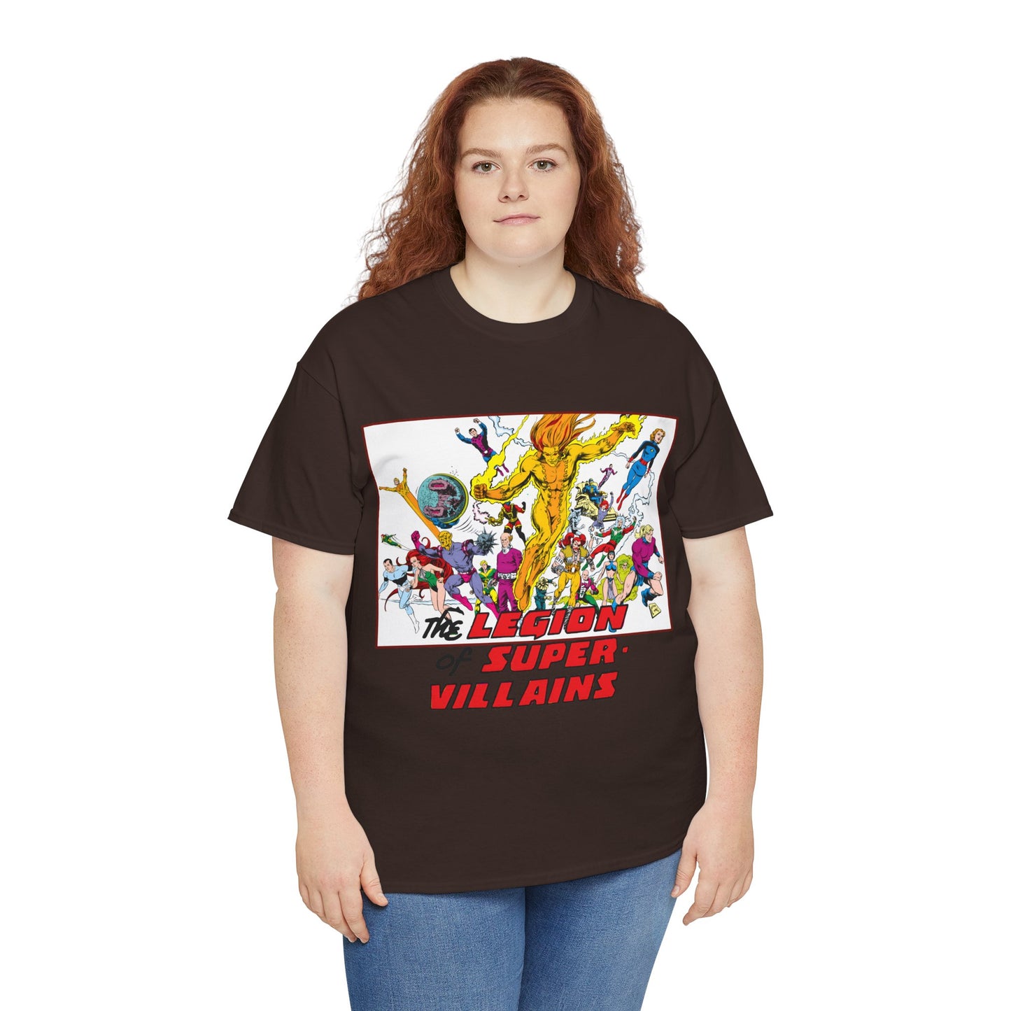 Legion of Super-Villains T-Shirt - Steve Lightle Art - LOSH, Legion of Super-Heroes Foes - Saturn Queen, Tyr, Lightning Lord, Spider Girl, Cosmic King, Nemesis Kid - DC Comics