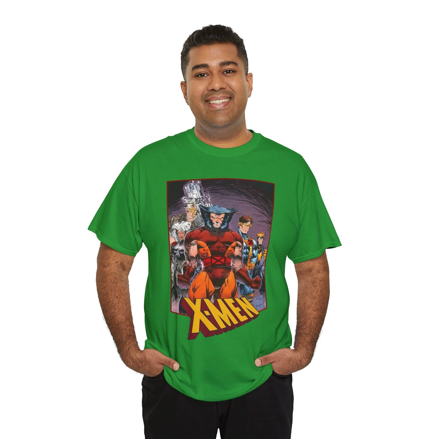 X-Men T-Shirt - While Portacio Art - Wolverine, Cyclops, Storm, Cable, Havok - Marvel Comics